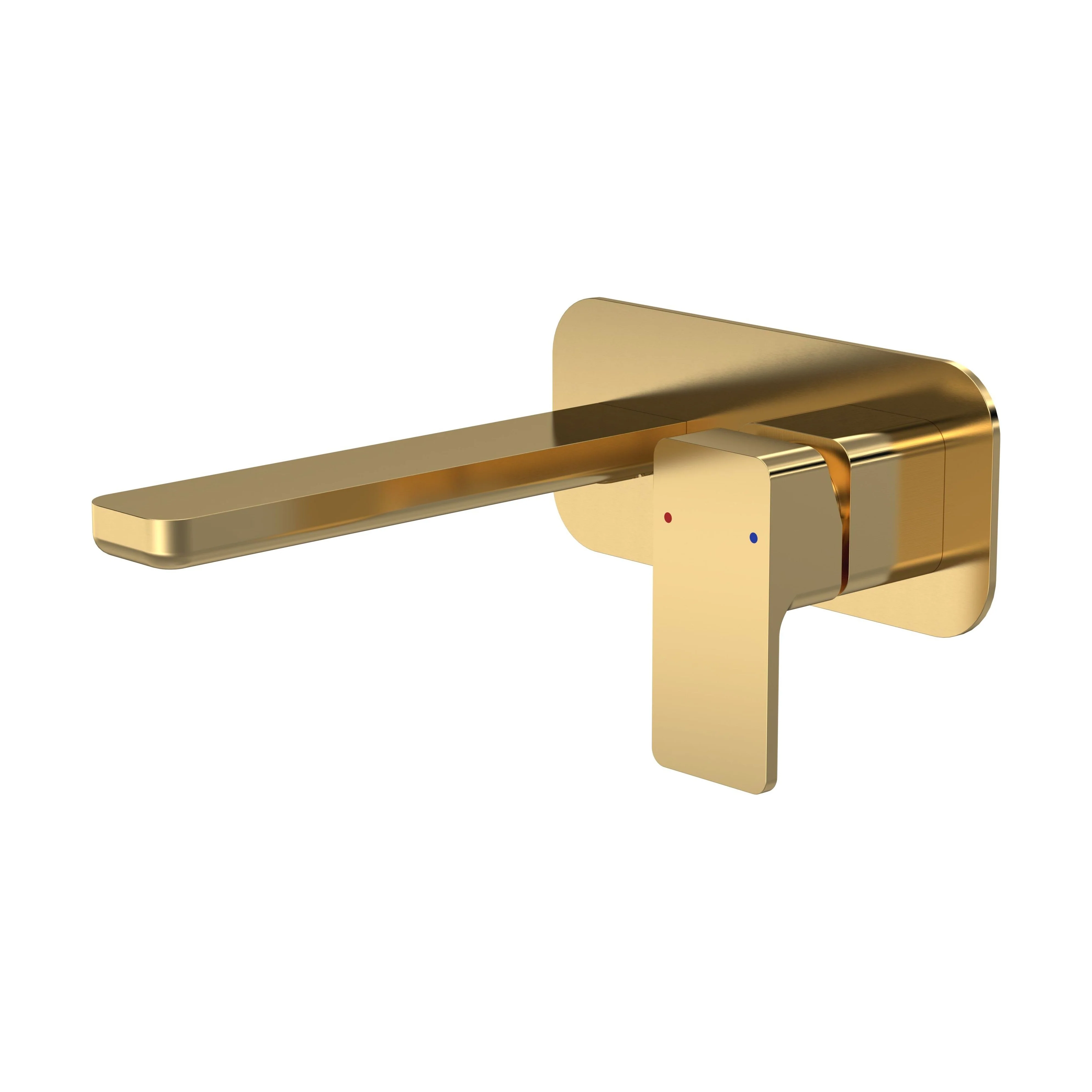 Swinscoe Contemporary Square Wall Mounted 2 Tap Hole Basin Mixer Tap - Choice of Finish - Image 4