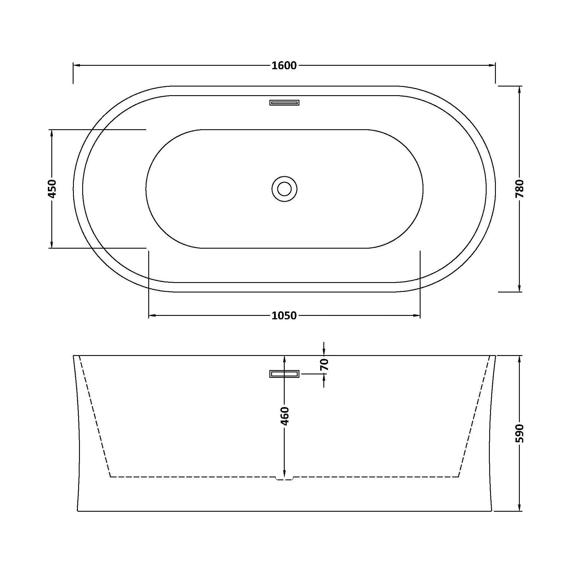 Contemporary White Curved Freestanding Bath - Choice of Size - Image 11