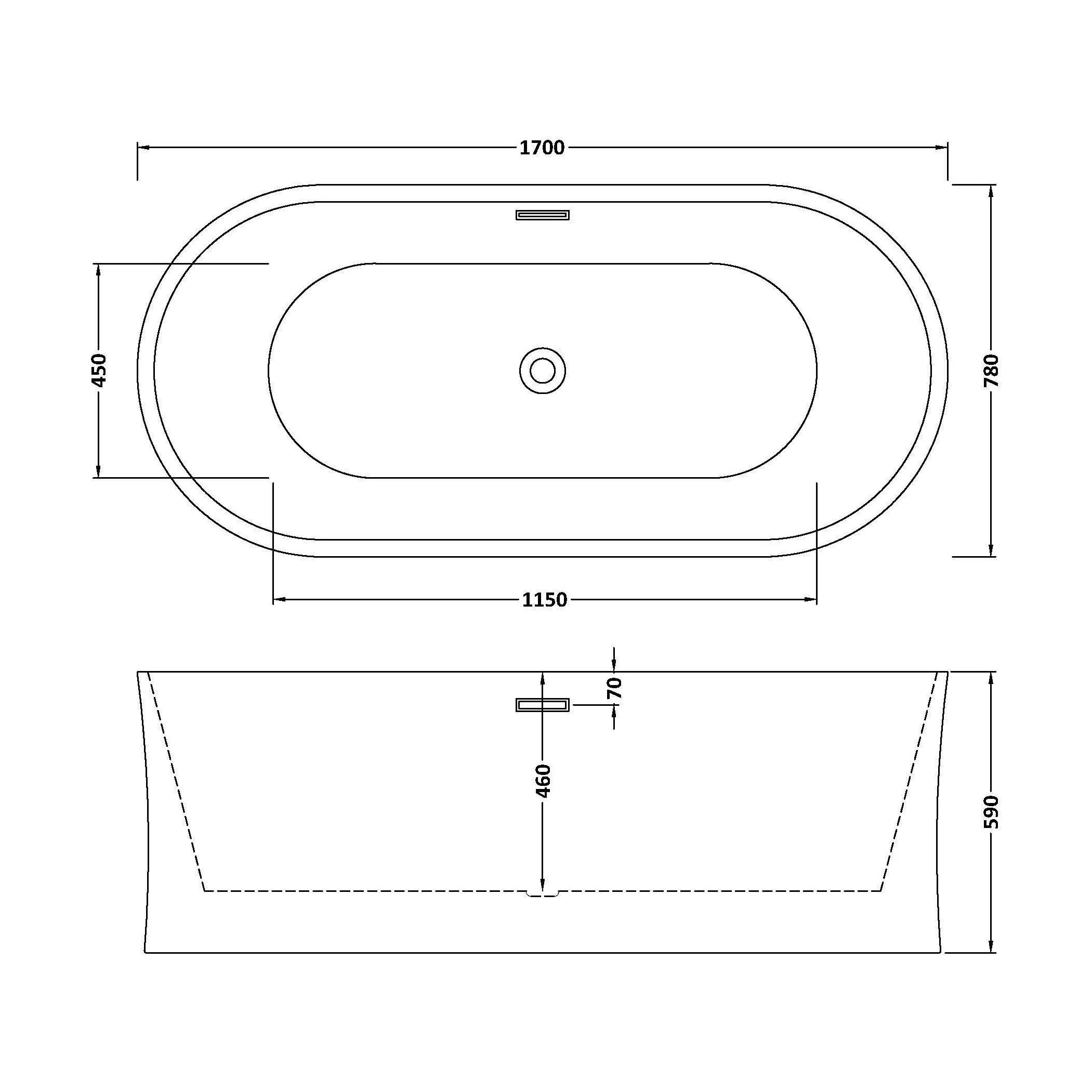 Contemporary White Curved Freestanding Bath - Choice of Size - Image 12