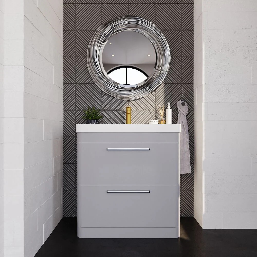 Croxden Modern Floor Standing Vanity Basin Unit with Soft Close Drawers - 600mm or 800mm - Image 12