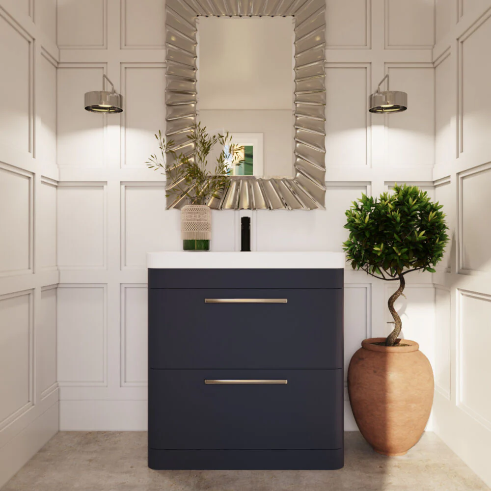 Croxden Modern Floor Standing Vanity Basin Unit with Soft Close Drawers - 600mm or 800mm - Image 14