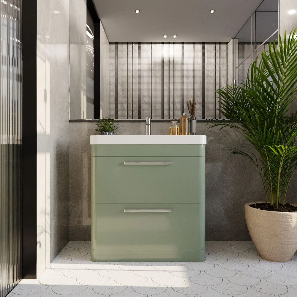 Croxden Modern Floor Standing Vanity Basin Unit with Soft Close Drawers - 600mm or 800mm - Image 16