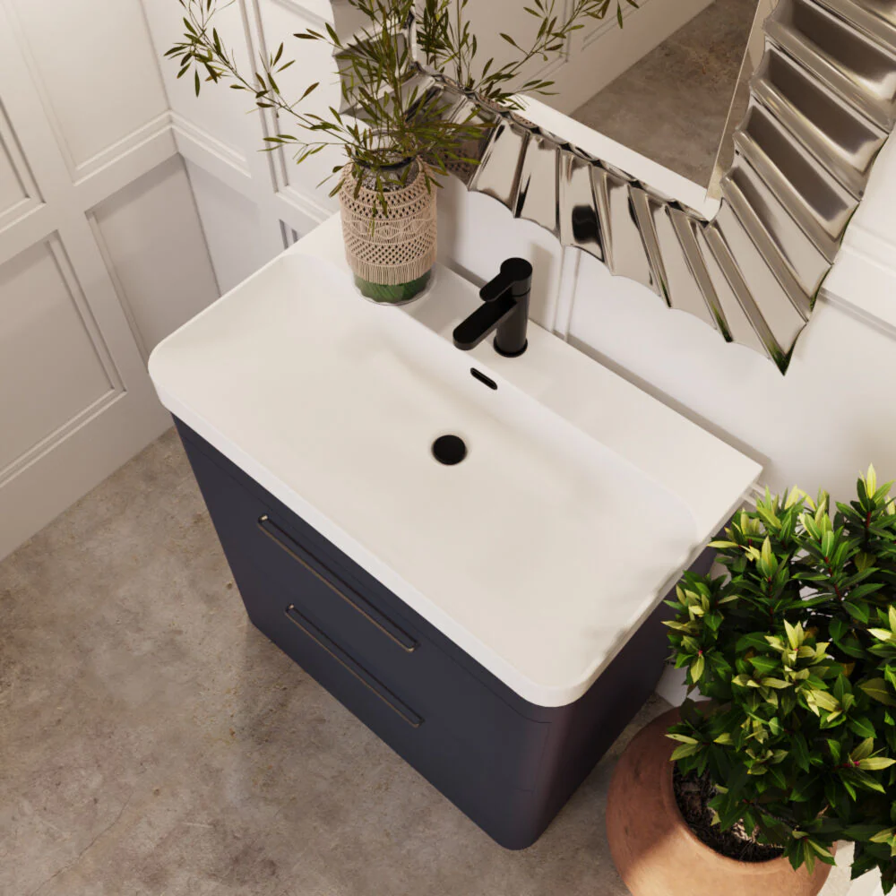 Croxden Modern Floor Standing Vanity Basin Unit with Soft Close Drawers - 600mm or 800mm - Image 22