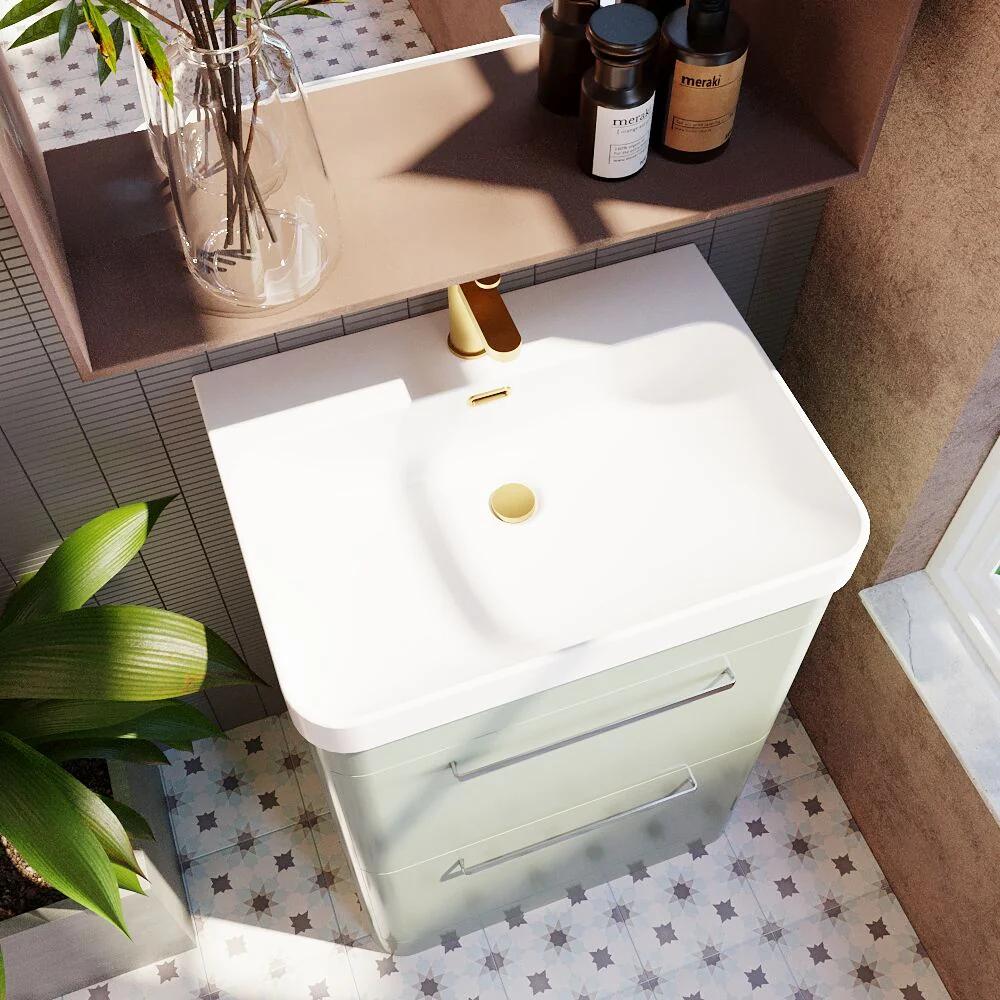 Croxden Modern Floor Standing Vanity Basin Unit with Soft Close Drawers - 600mm or 800mm - Image 23