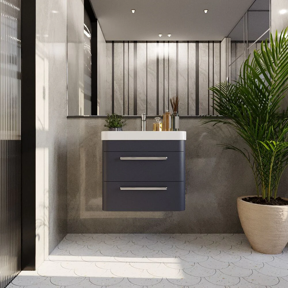 Croxden Modern Wall Hung Vanity Basin Unit with Soft Close Drawers - 600mm or 800mm - Image 13