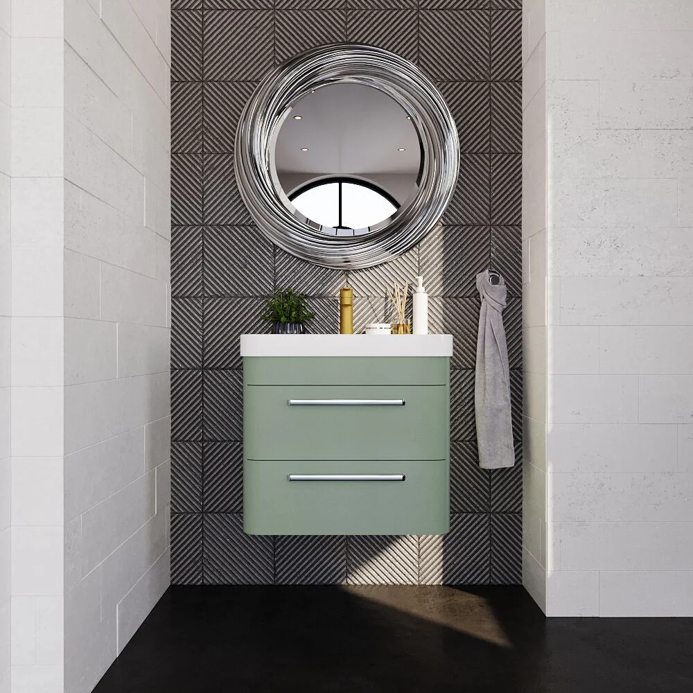 Croxden Modern Wall Hung Vanity Basin Unit with Soft Close Drawers - 600mm or 800mm - Image 15