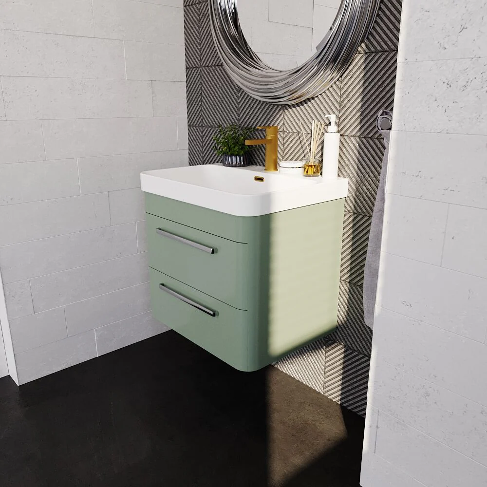 Croxden Modern Wall Hung Vanity Basin Unit with Soft Close Drawers - 600mm or 800mm - Image 31