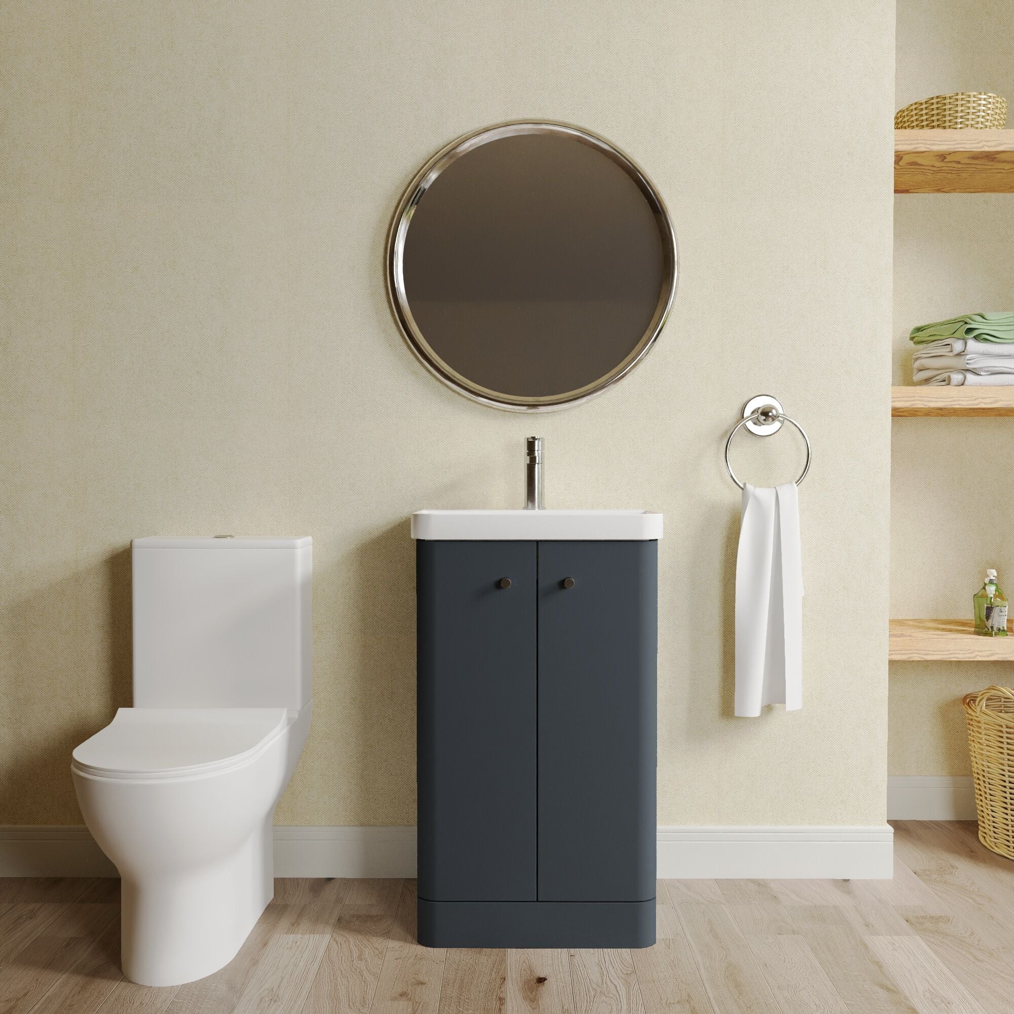 Flashbrook Floor Standing Cloakroom Set, Vanity Basin Unit, Toilet & Mini Mono Basin Mixer Tap - Image 14