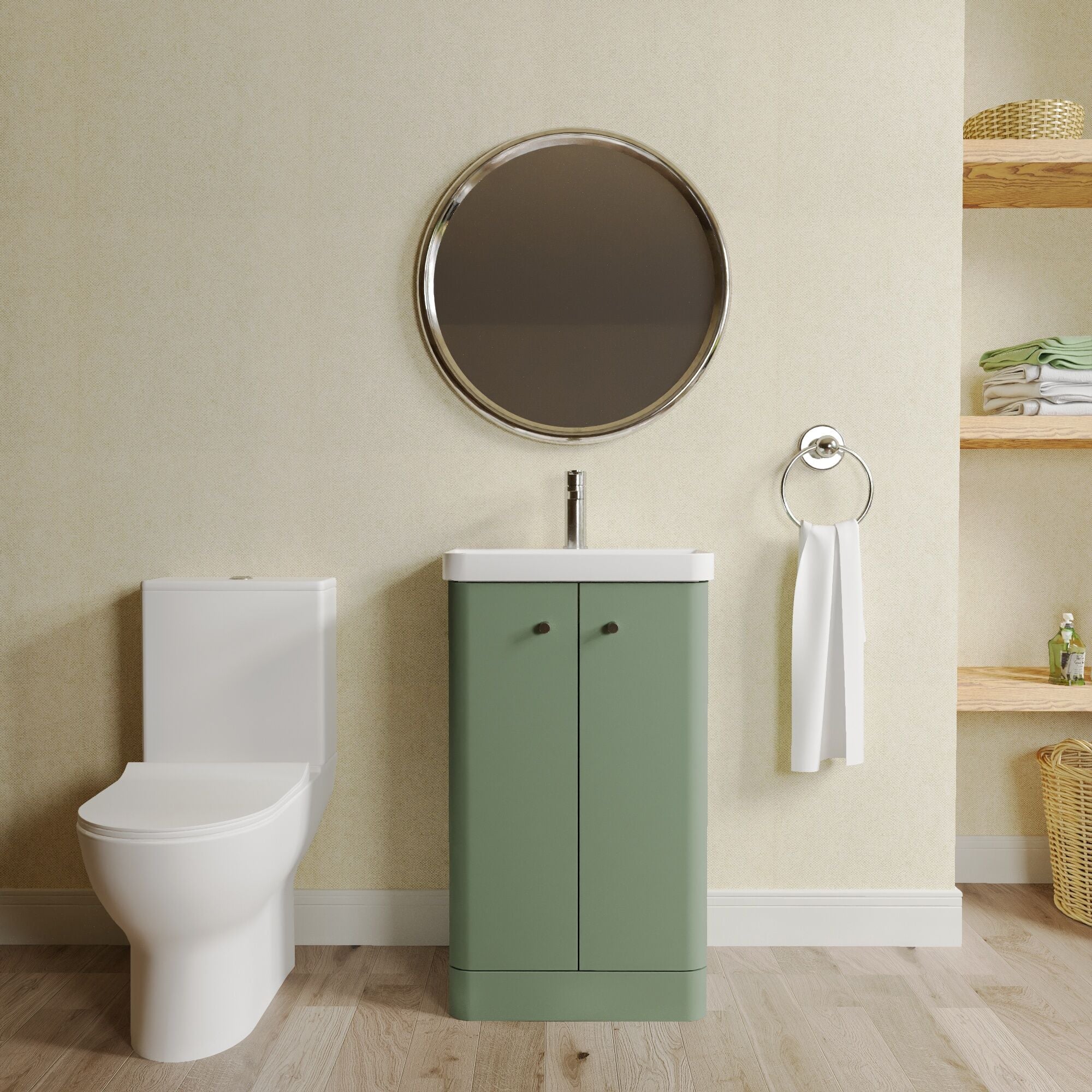 Flashbrook Floor Standing Cloakroom Set, Vanity Basin Unit, Toilet & Mini Mono Basin Mixer Tap - Image 15