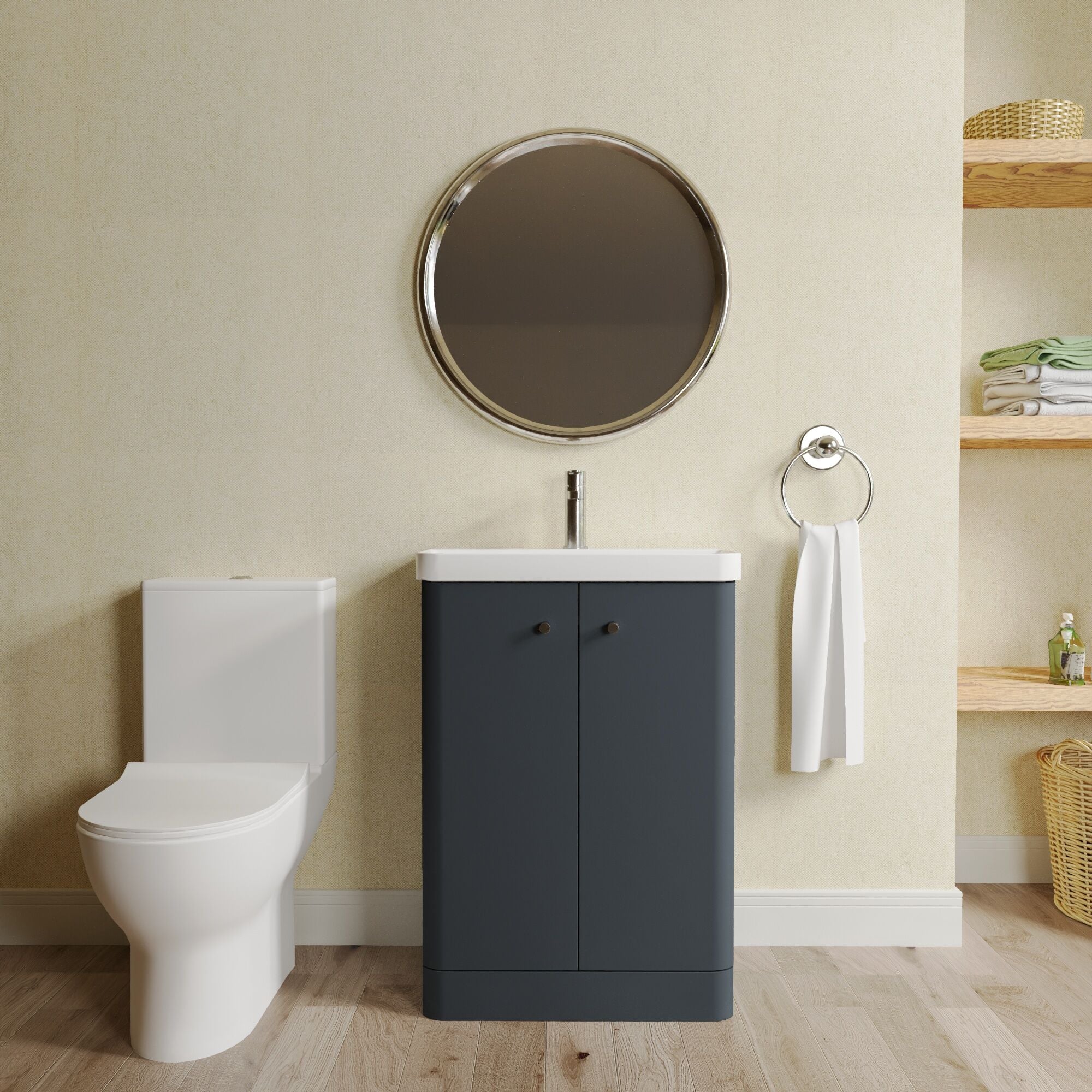 Flashbrook Floor Standing Cloakroom Set, Vanity Basin Unit, Toilet & Mini Mono Basin Mixer Tap - Image 17