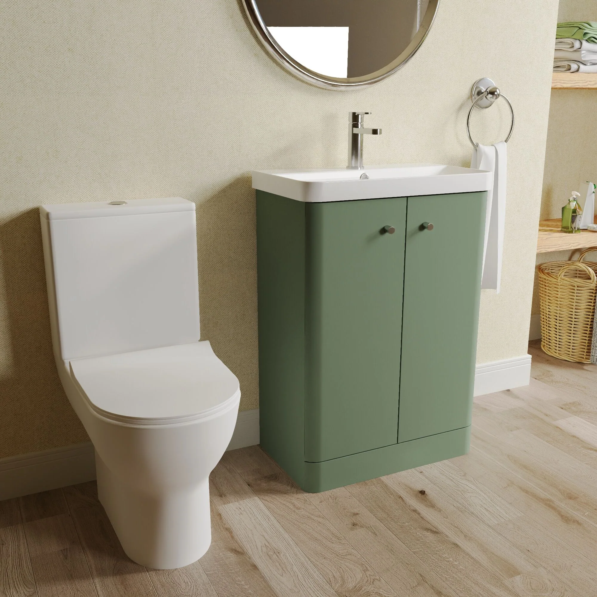 Flashbrook Floor Standing Cloakroom Set, Vanity Basin Unit, Toilet & Mini Mono Basin Mixer Tap - Image 36