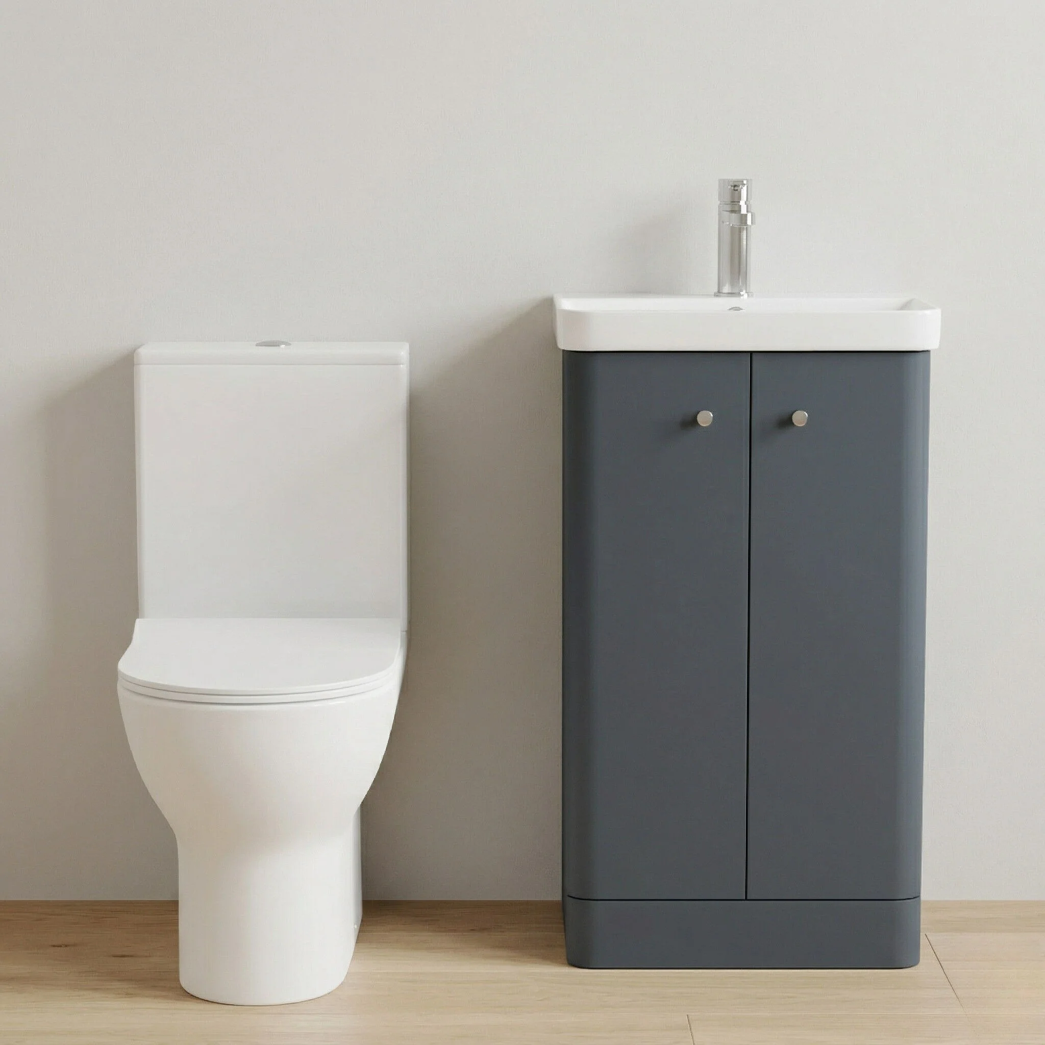 Flashbrook Floor Standing Cloakroom Set, Vanity Basin Unit, Toilet & Mini Mono Basin Mixer Tap - Image 5