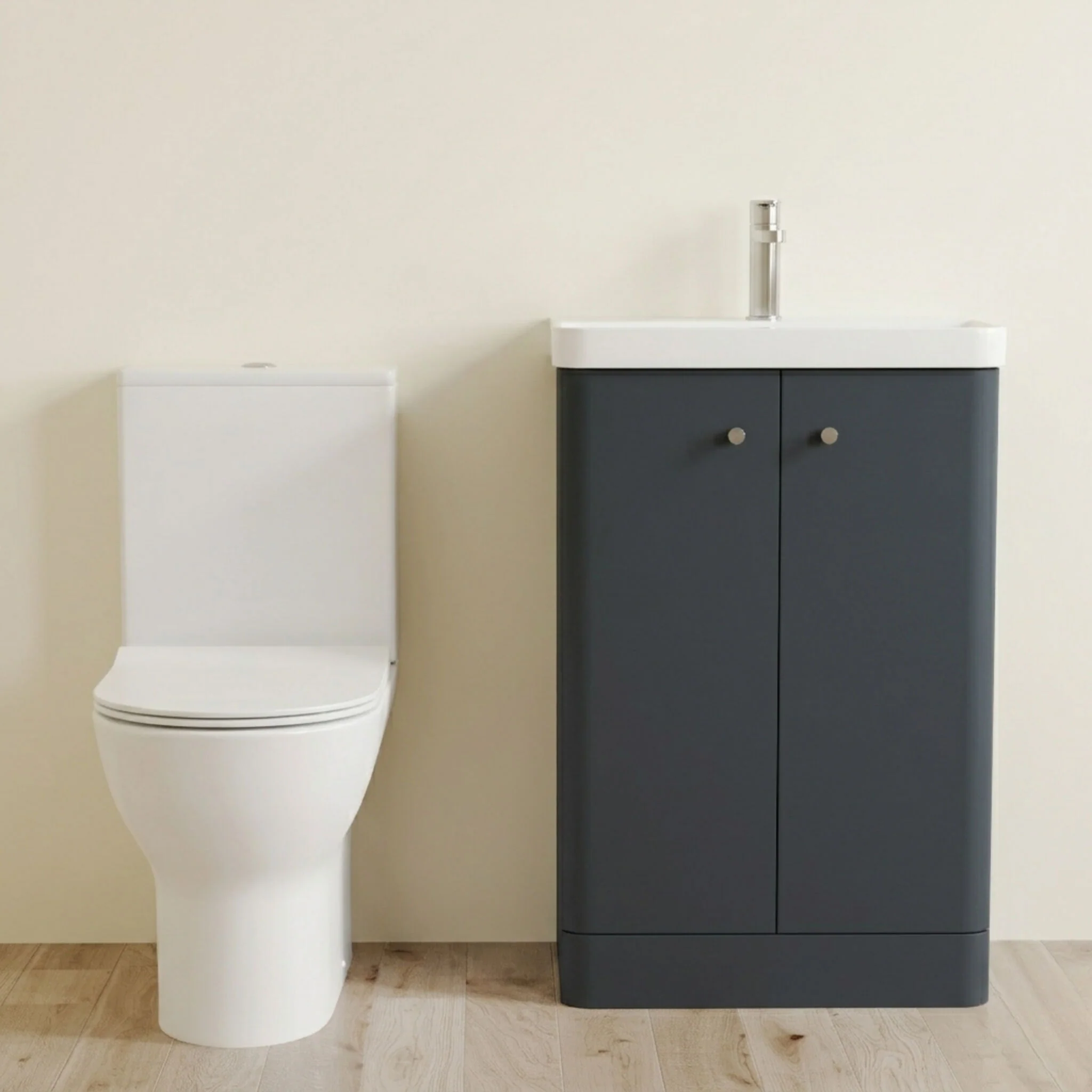 Flashbrook Floor Standing Cloakroom Set, Vanity Basin Unit, Toilet & Mini Mono Basin Mixer Tap - Image 8