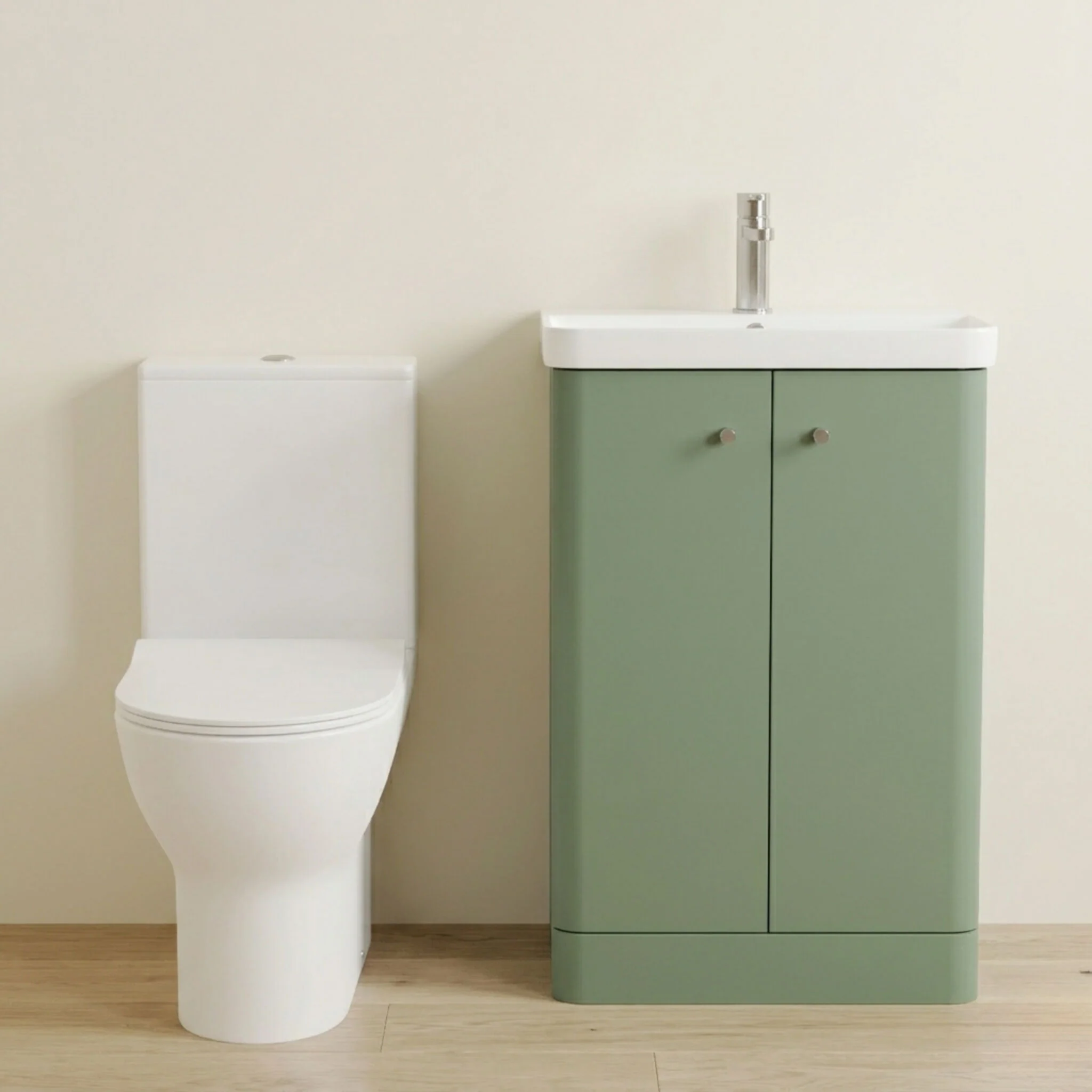 Flashbrook Floor Standing Cloakroom Set, Vanity Basin Unit, Toilet & Mini Mono Basin Mixer Tap - Image 9