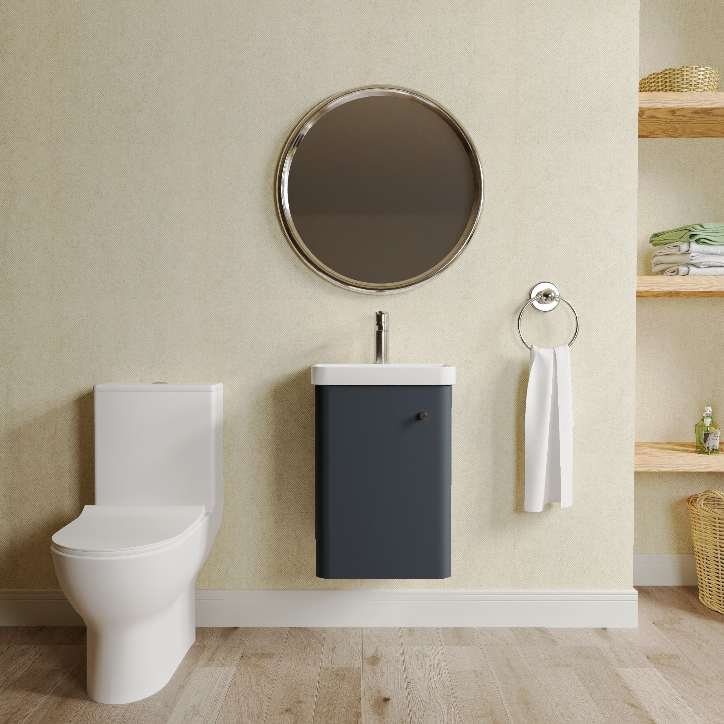 Flashbrook Wall Hung Cloakroom Set, Vanity Basin Unit, Toilet & Mono Basin Mixer Tap - Image 11