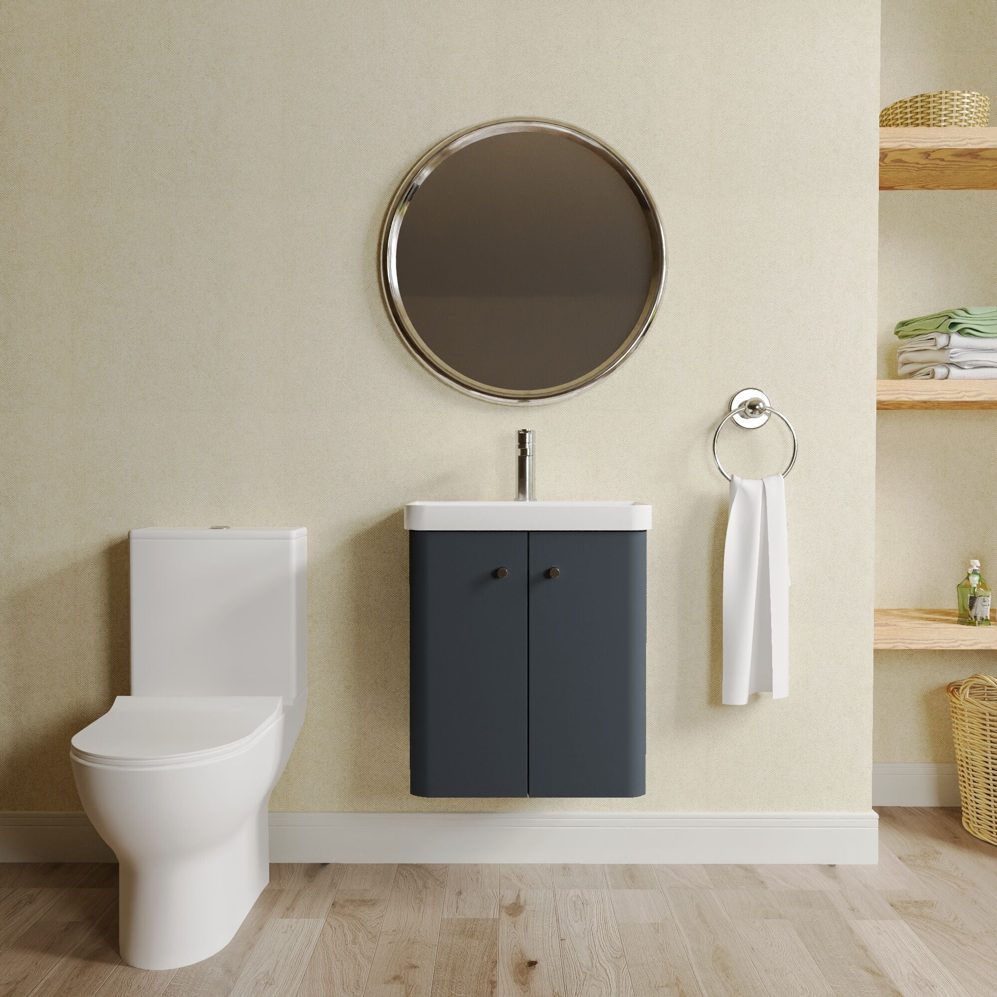 Flashbrook Wall Hung Cloakroom Set, Vanity Basin Unit, Toilet & Mono Basin Mixer Tap - Image 14