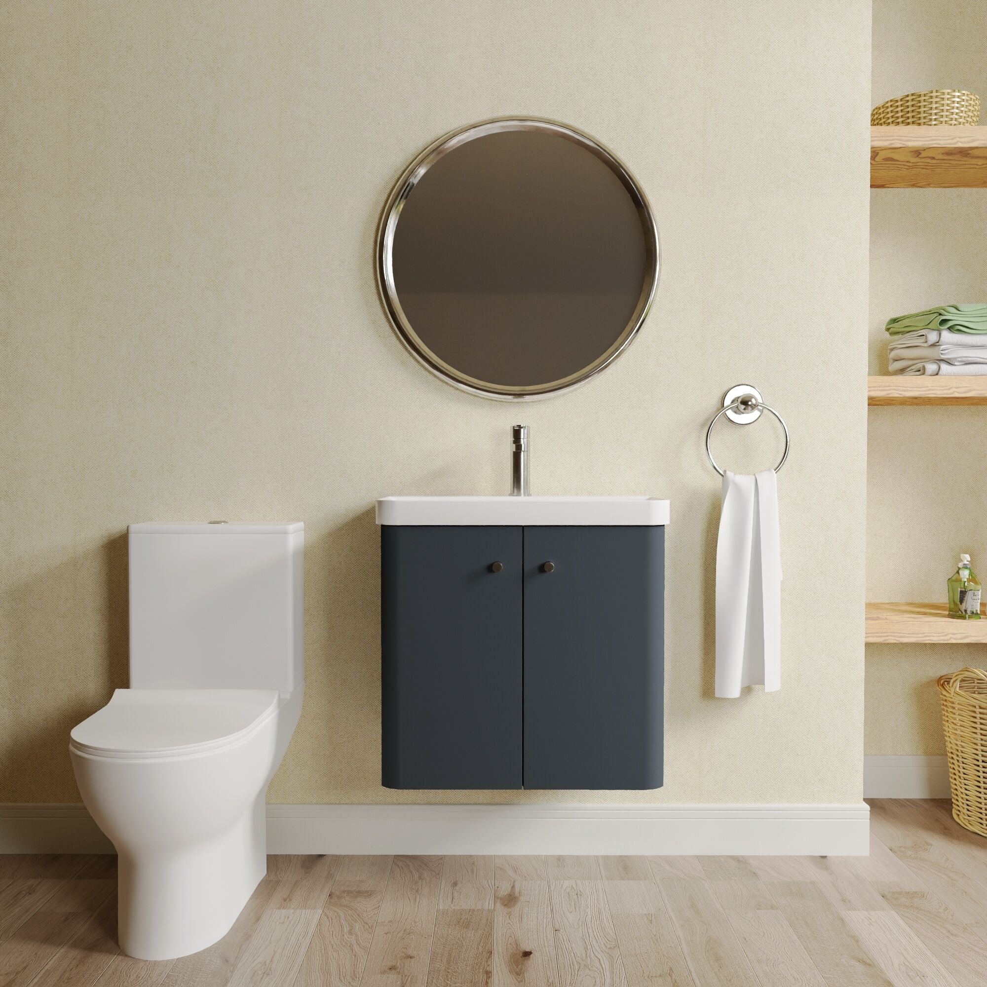 Flashbrook Wall Hung Cloakroom Set, Vanity Basin Unit, Toilet & Mono Basin Mixer Tap - Image 17