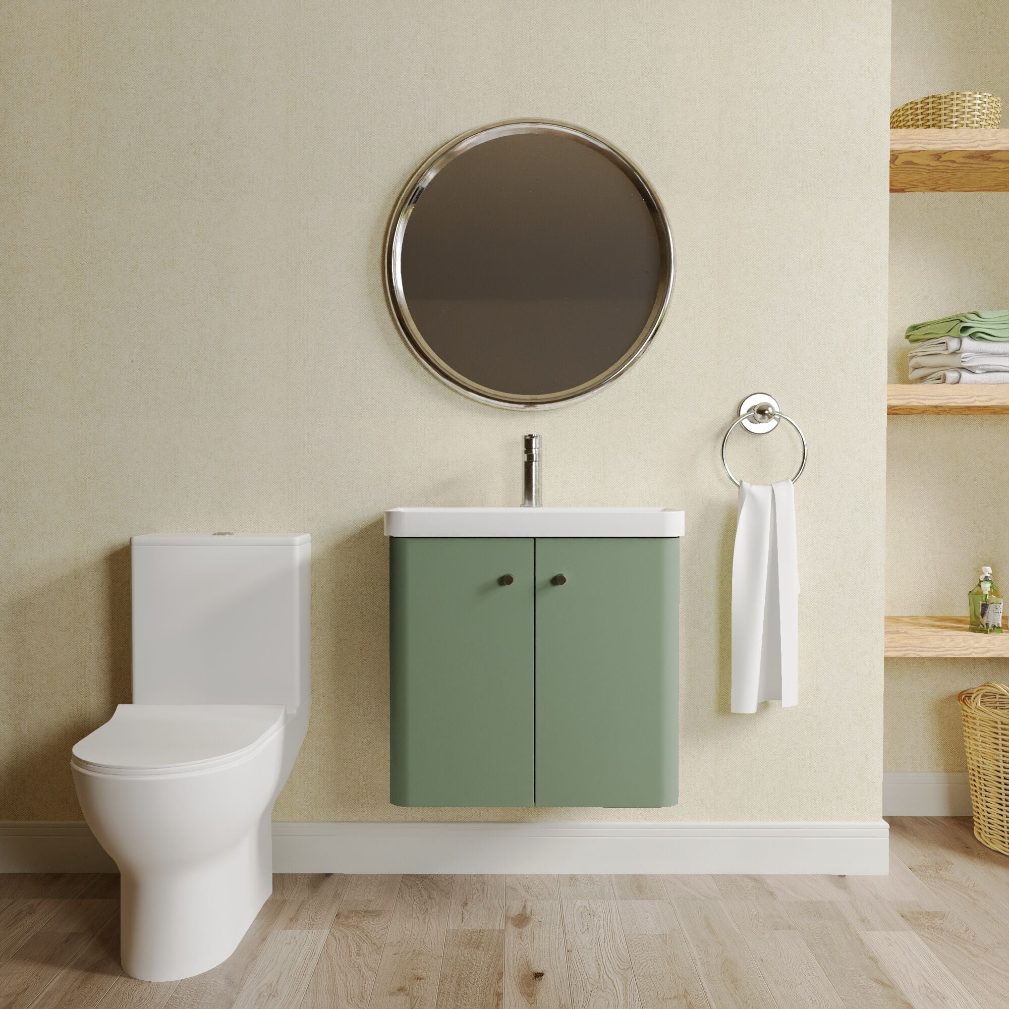 Flashbrook Wall Hung Cloakroom Set, Vanity Basin Unit, Toilet & Mono Basin Mixer Tap - Image 18
