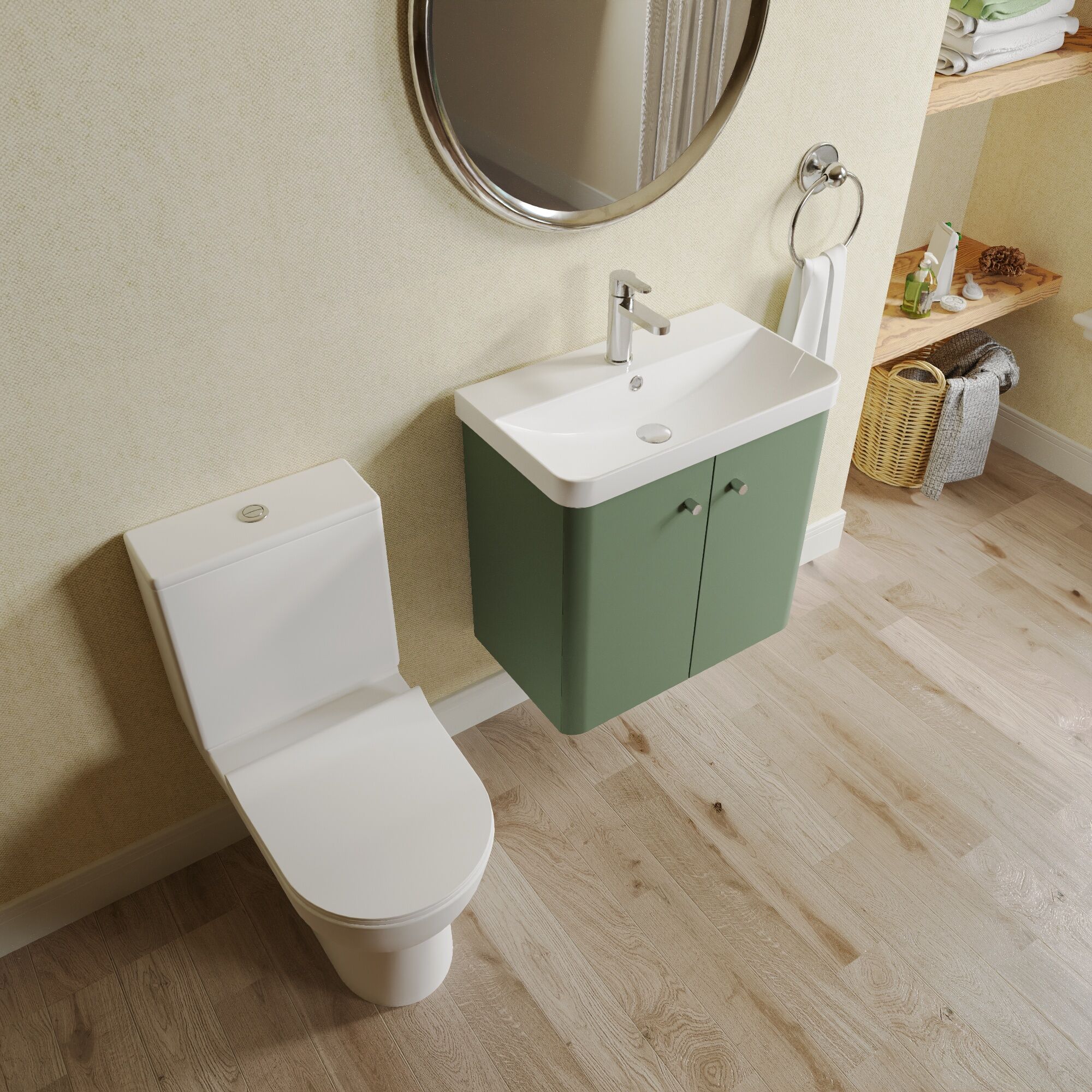 Flashbrook Wall Hung Cloakroom Set, Vanity Basin Unit, Toilet & Mono Basin Mixer Tap - Image 27