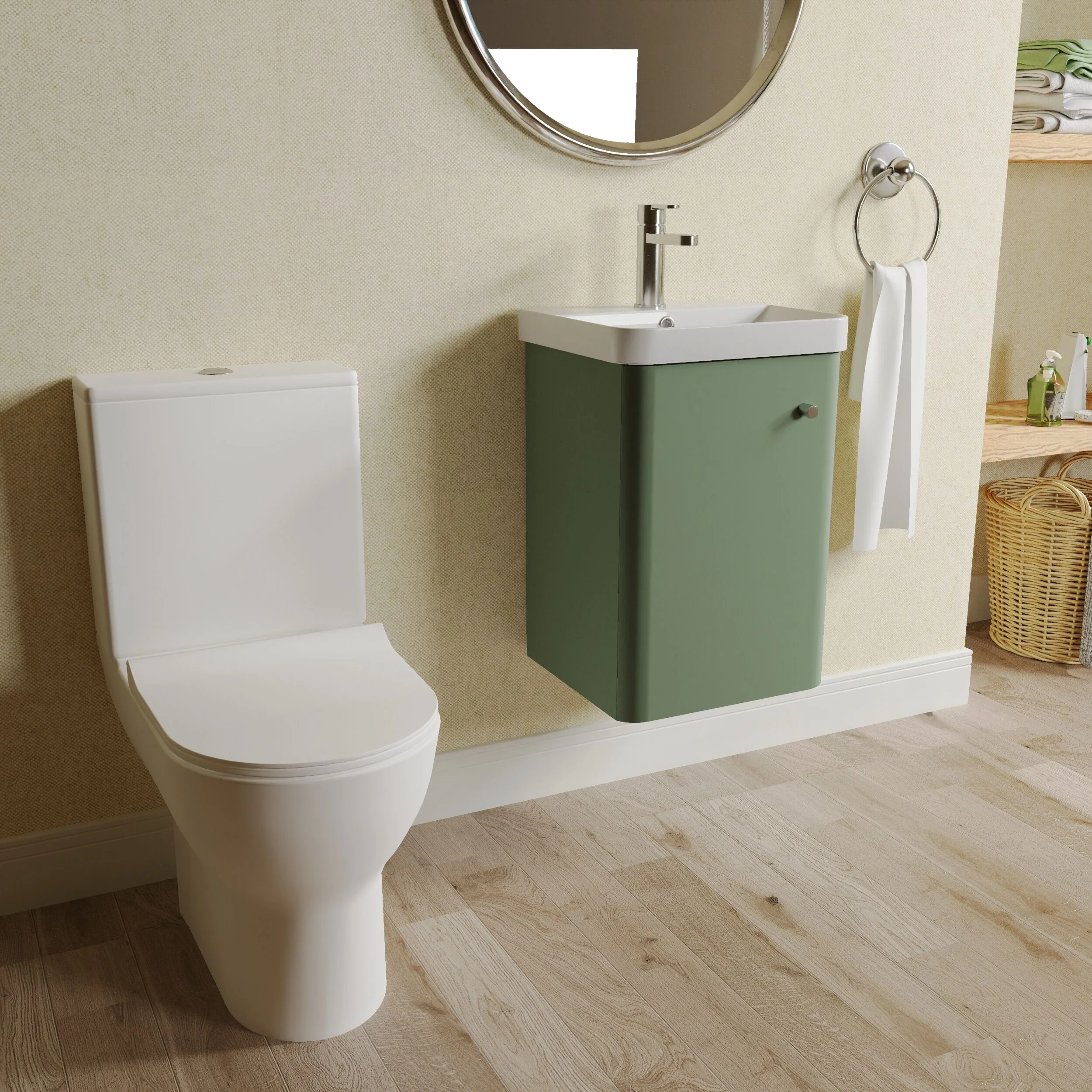 Flashbrook Wall Hung Cloakroom Set, Vanity Basin Unit, Toilet & Mono Basin Mixer Tap - Image 30