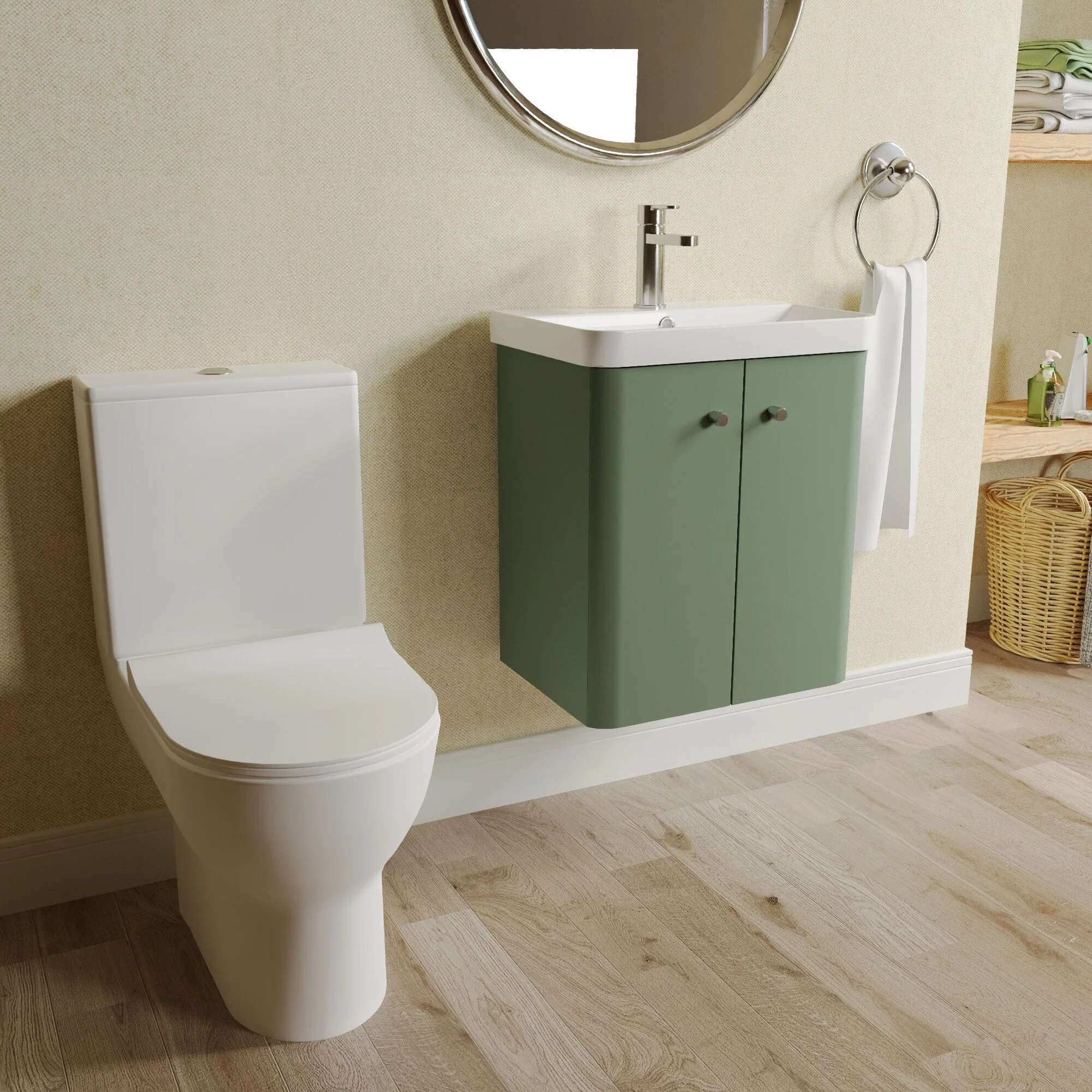 Flashbrook Wall Hung Cloakroom Set, Vanity Basin Unit, Toilet & Mono Basin Mixer Tap - Image 33