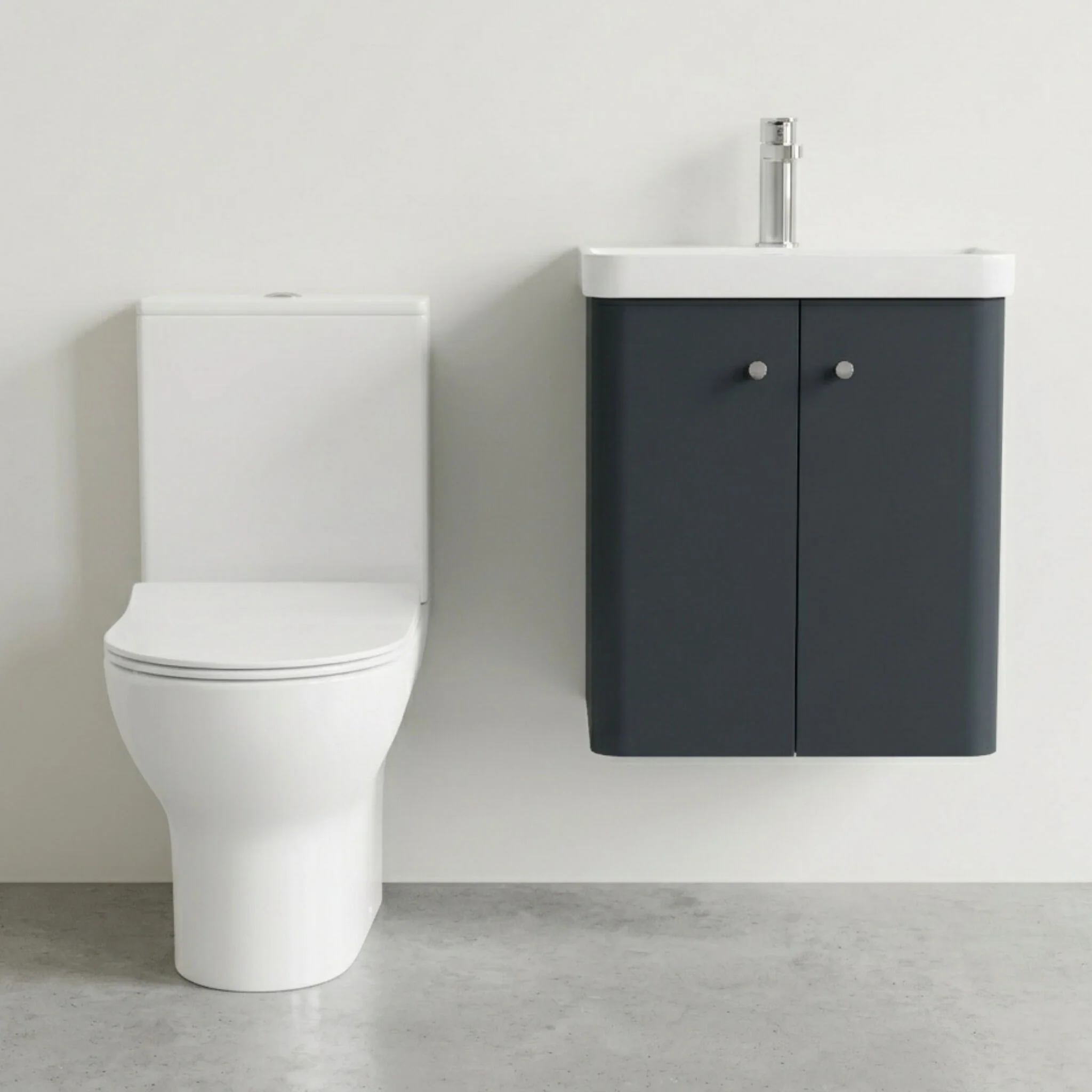 Flashbrook Wall Hung Cloakroom Set, Vanity Basin Unit, Toilet & Mono Basin Mixer Tap - Image 5