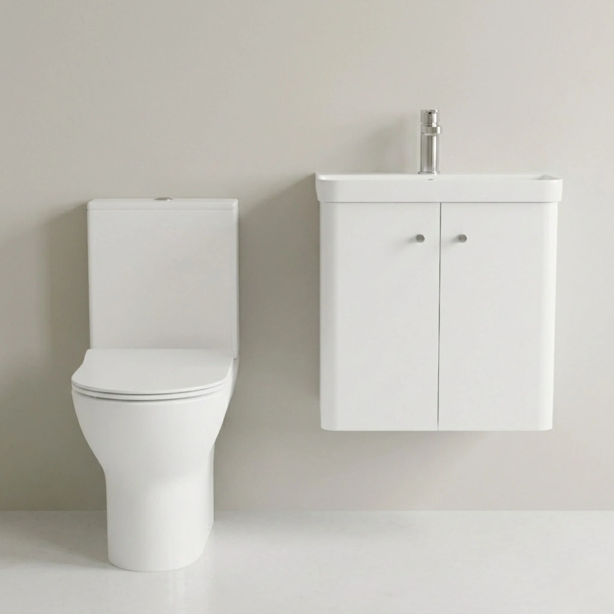 Flashbrook Wall Hung Cloakroom Set, Vanity Basin Unit, Toilet & Mono Basin Mixer Tap - Image 7