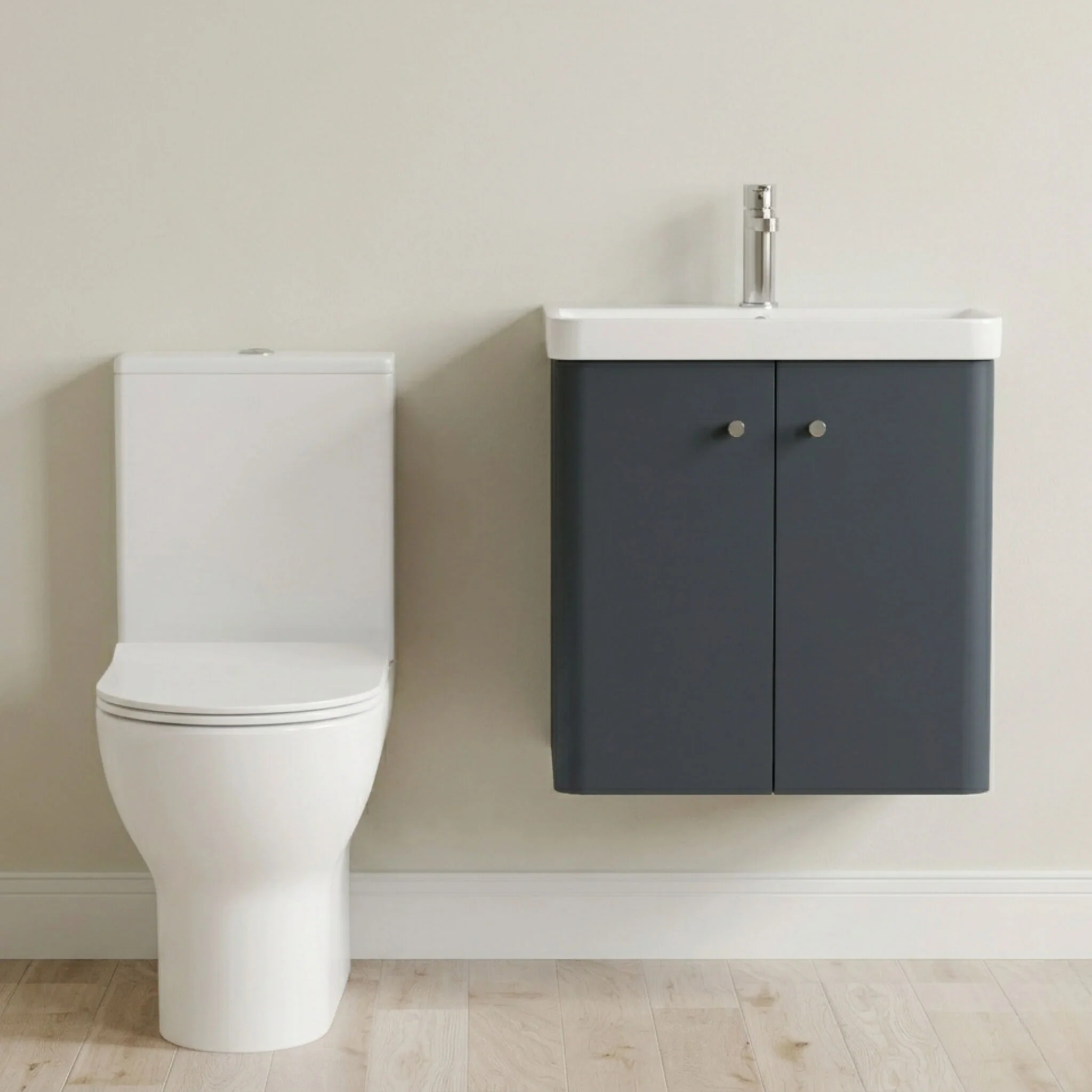 Flashbrook Wall Hung Cloakroom Set, Vanity Basin Unit, Toilet & Mono Basin Mixer Tap - Image 8