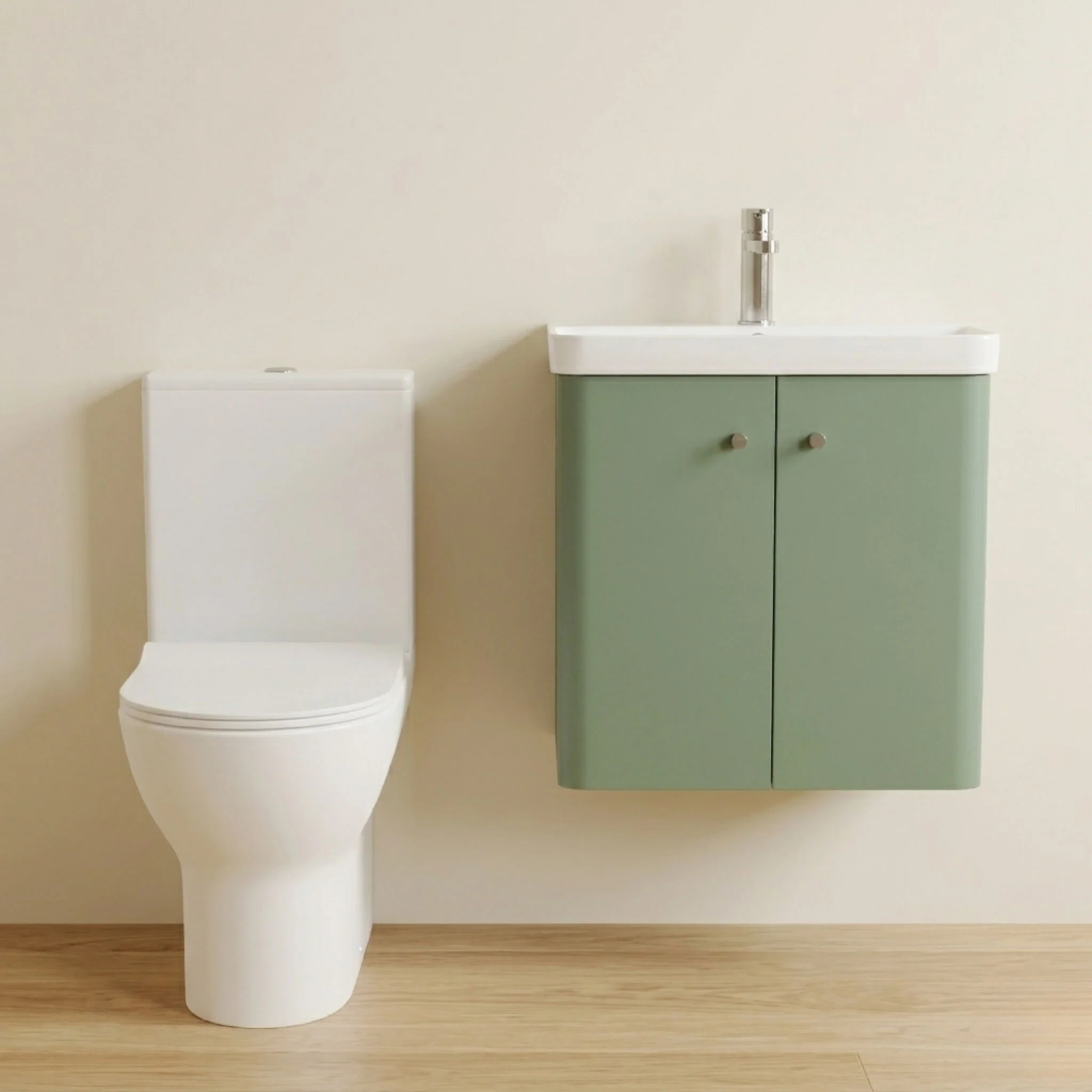 Flashbrook Wall Hung Cloakroom Set, Vanity Basin Unit, Toilet & Mono Basin Mixer Tap - Image 9