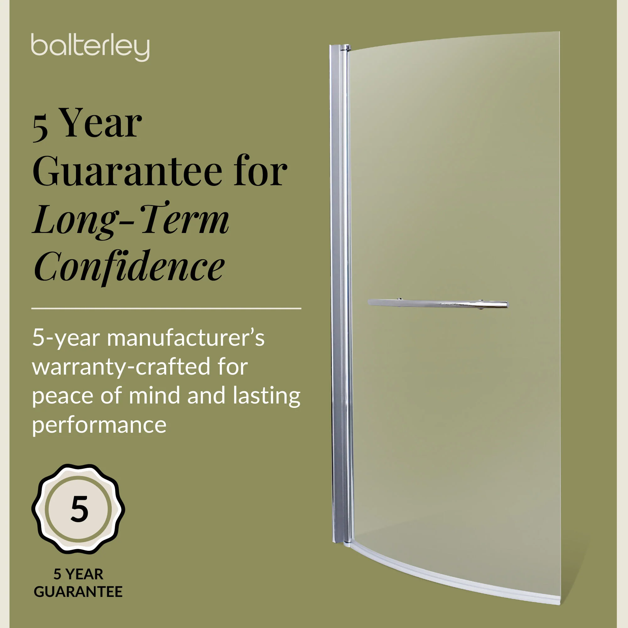 Contemporary Curved 6mm Toughened Safety Glass Reversible B-Bath Screen - Image 5