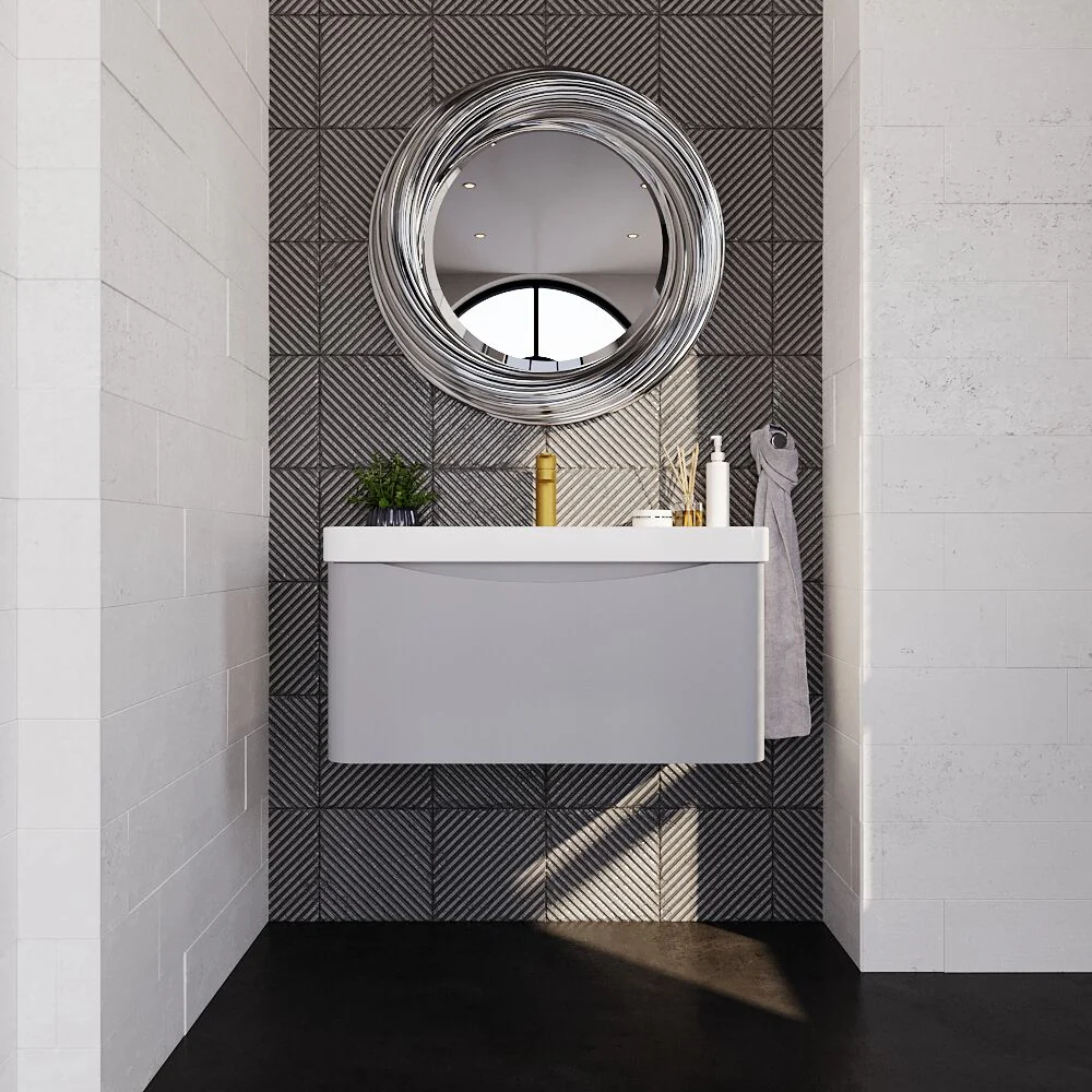 Dunwood Contemporary 1 Drawer Vanity Basin Unit, Choice of Size and Colour - Image 10