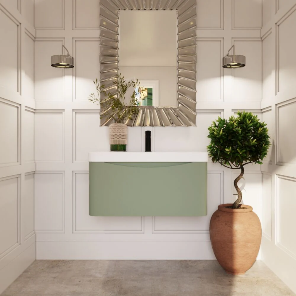 Dunwood Contemporary 1 Drawer Vanity Basin Unit, Choice of Size and Colour - Image 14