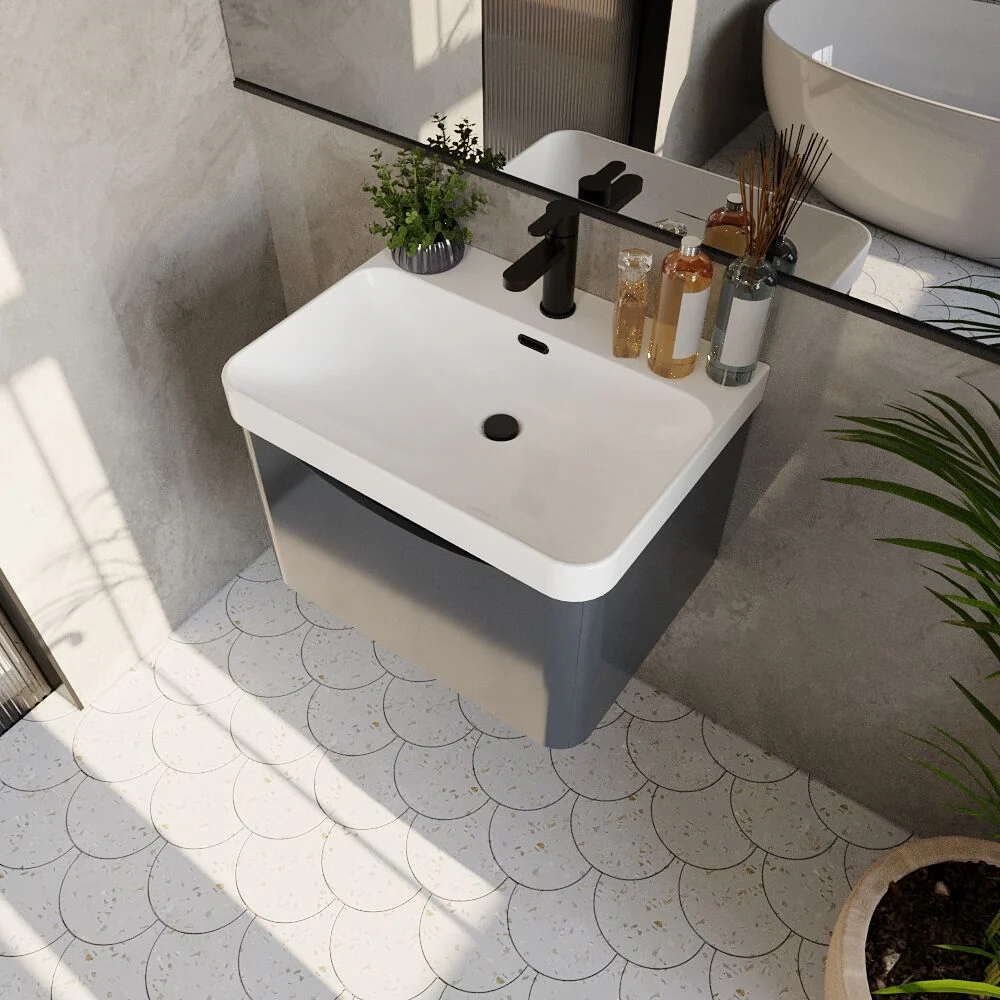 Dunwood Contemporary 1 Drawer Vanity Basin Unit, Choice of Size and Colour - Image 16