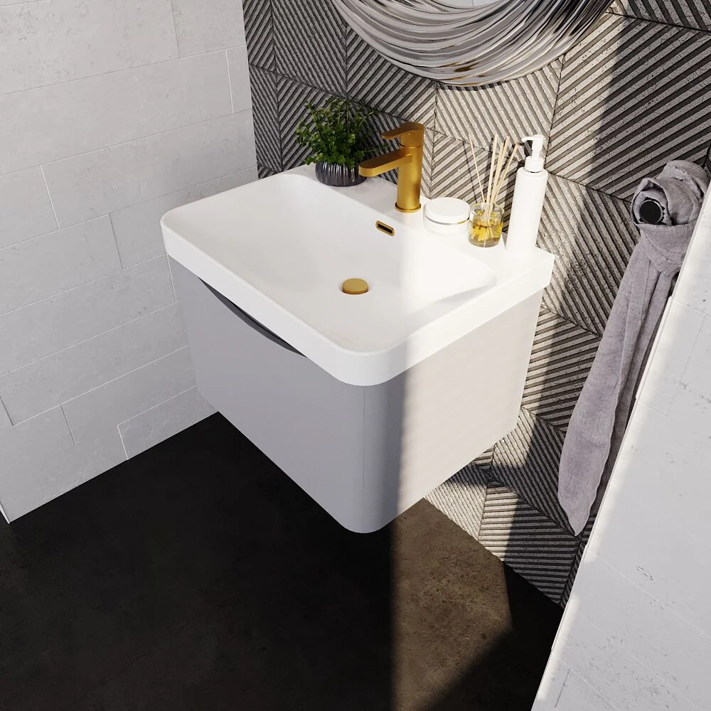 Dunwood Contemporary 1 Drawer Vanity Basin Unit, Choice of Size and Colour - Image 18