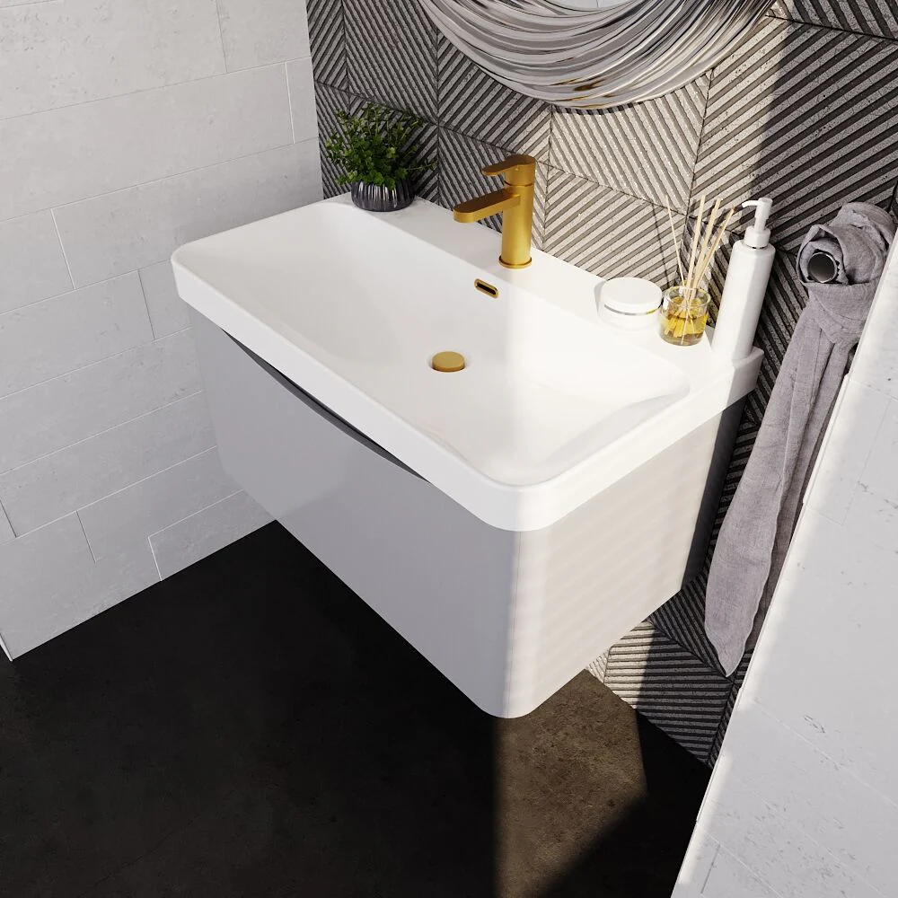 Dunwood Contemporary 1 Drawer Vanity Basin Unit, Choice of Size and Colour - Image 19