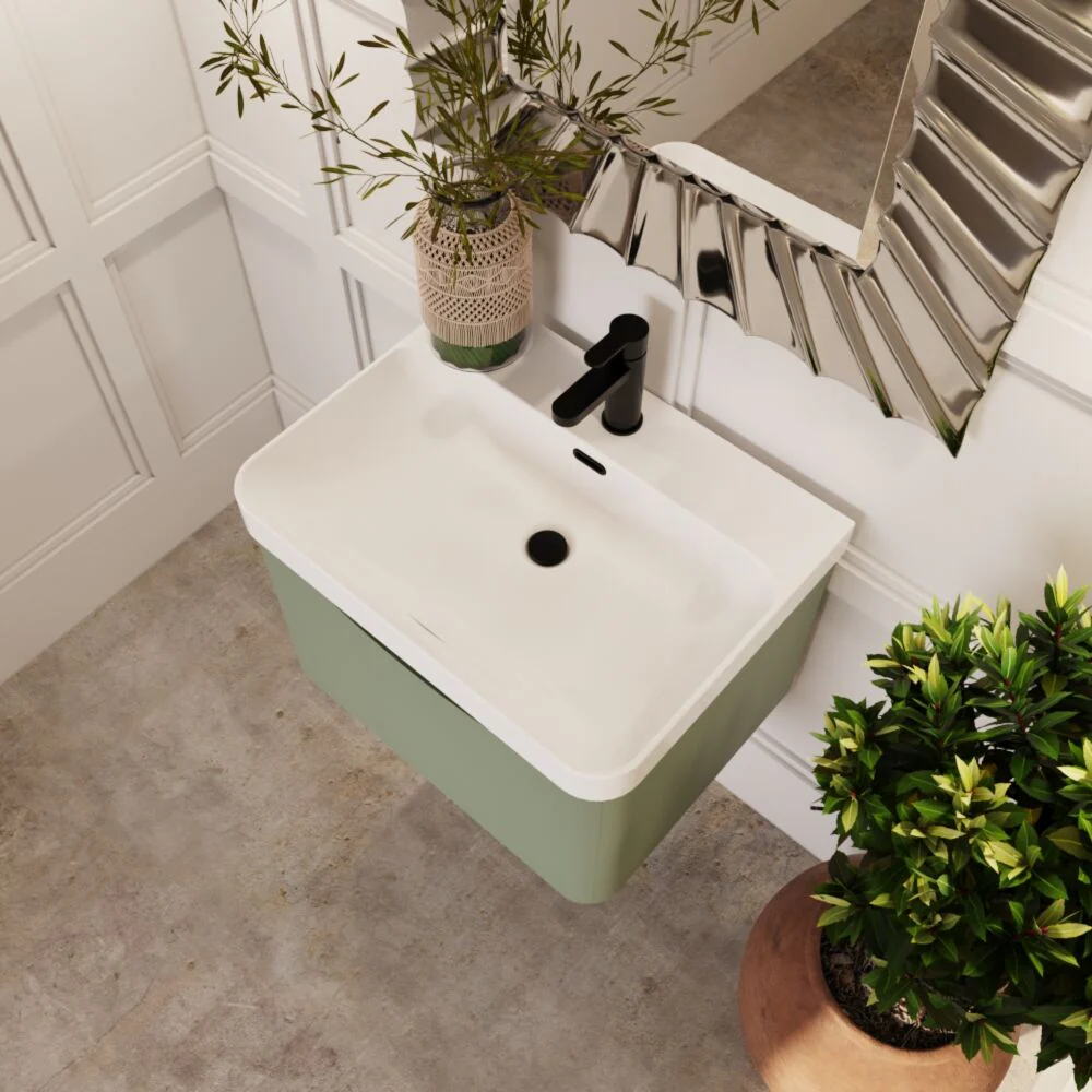 Dunwood Contemporary 1 Drawer Vanity Basin Unit, Choice of Size and Colour - Image 22