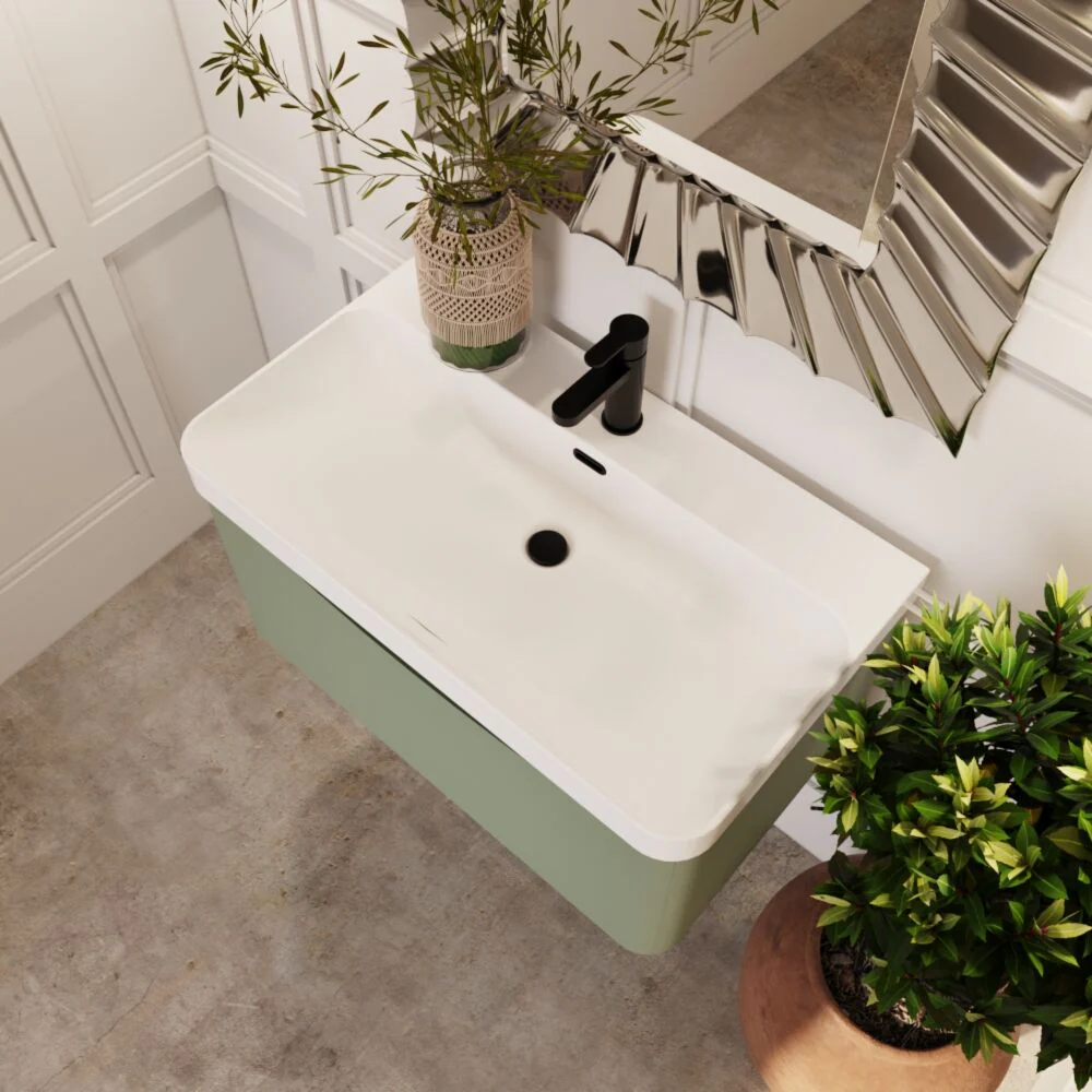 Dunwood Contemporary 1 Drawer Vanity Basin Unit, Choice of Size and Colour - Image 23