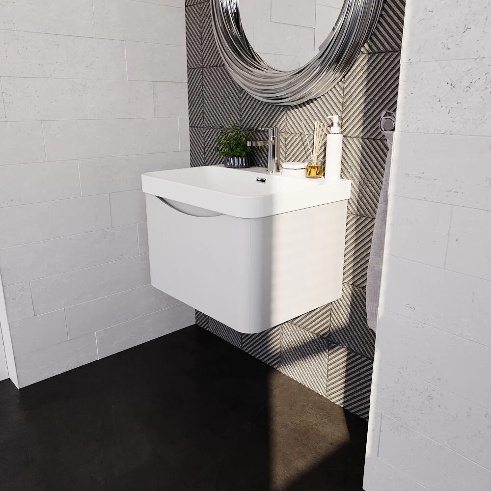 Dunwood Contemporary 1 Drawer Vanity Basin Unit, Choice of Size and Colour - Image 24
