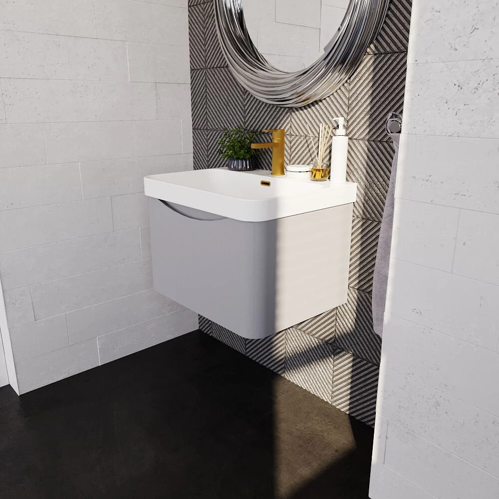 Dunwood Contemporary 1 Drawer Vanity Basin Unit, Choice of Size and Colour - Image 27