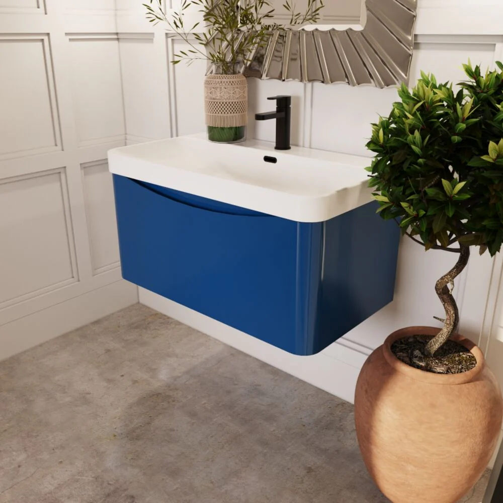 Dunwood Contemporary 1 Drawer Vanity Basin Unit, Choice of Size and Colour - Image 30