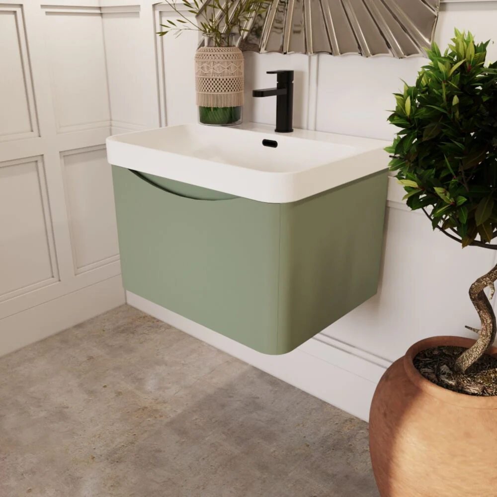 Dunwood Contemporary 1 Drawer Vanity Basin Unit, Choice of Size and Colour - Image 31