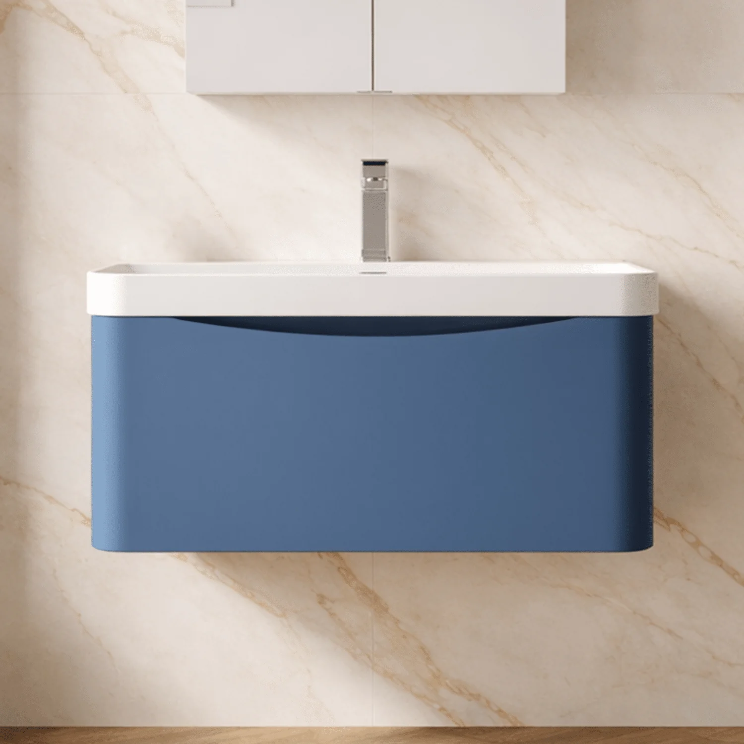 Dunwood Contemporary 1 Drawer Vanity Basin Unit, Choice of Size and Colour - Image 4