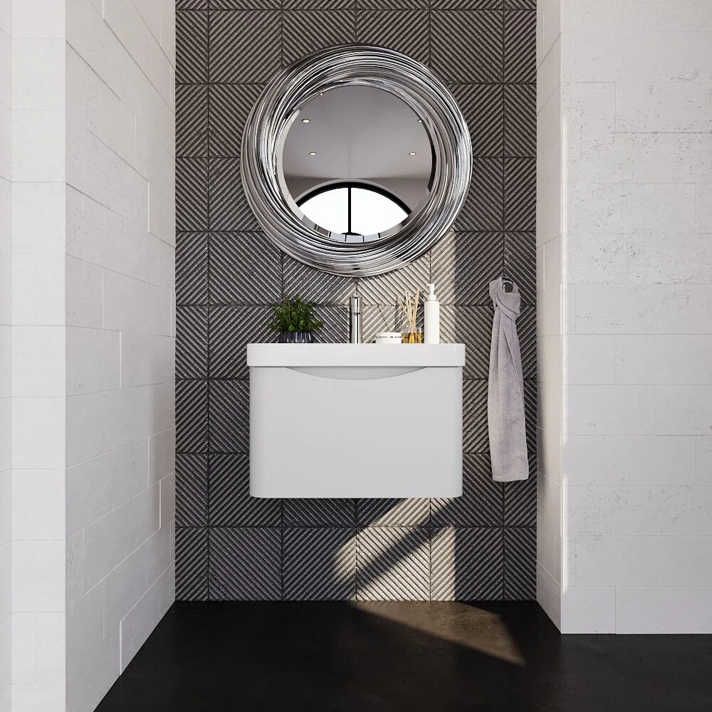 Dunwood Contemporary 1 Drawer Vanity Basin Unit, Choice of Size and Colour - Image 6