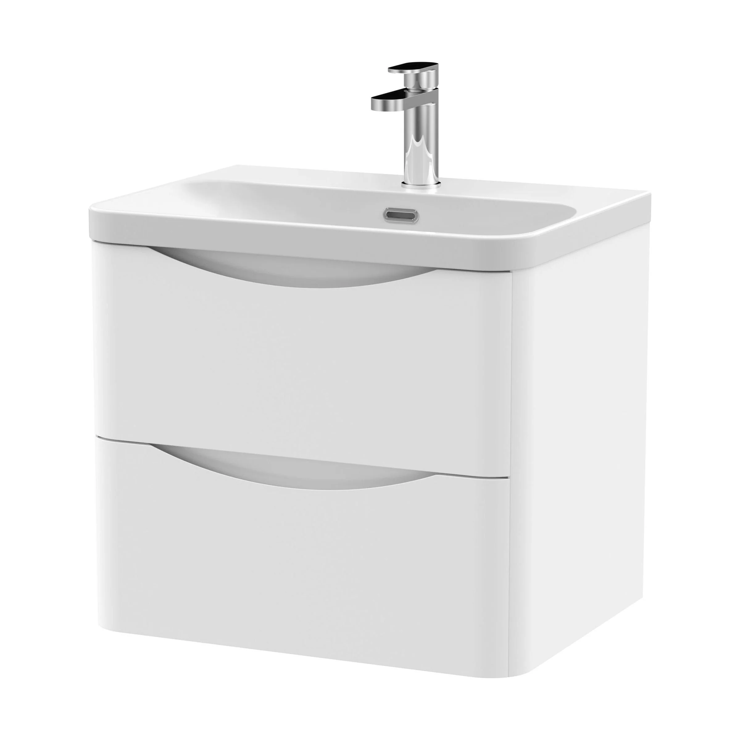 Dunwood Contemporary Wall Hung 2 Drawer Vanity Basin Unit, Choice of Size and Colour - Image 28
