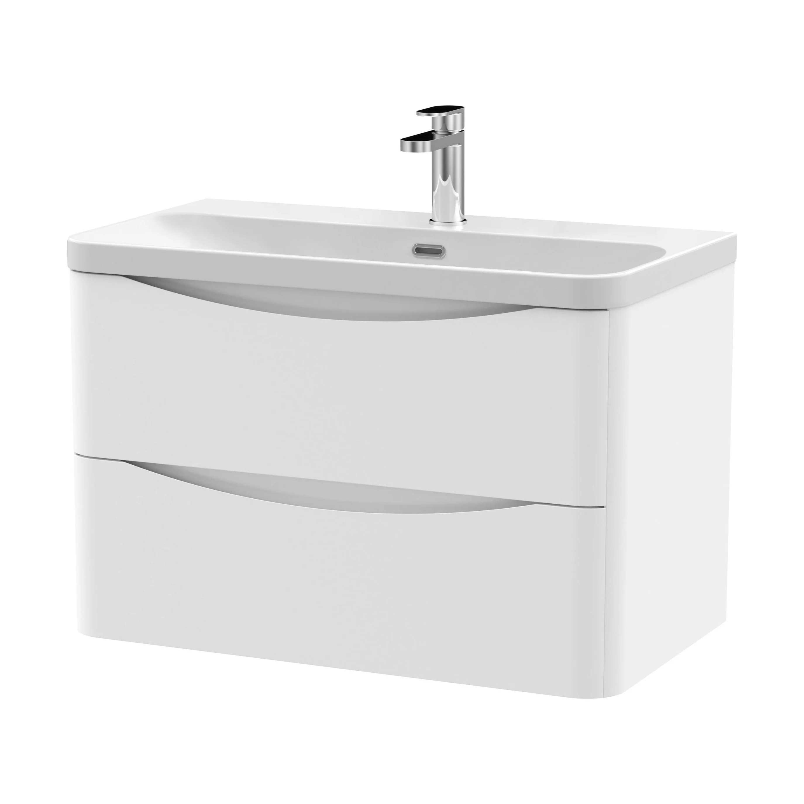 Dunwood Contemporary Wall Hung 2 Drawer Vanity Basin Unit, Choice of Size and Colour - Image 29