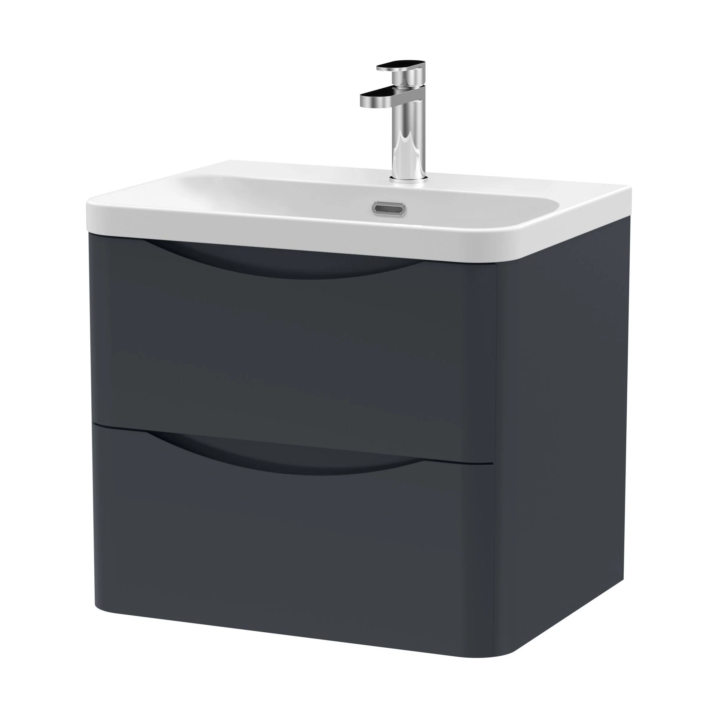 Dunwood Contemporary Wall Hung 2 Drawer Vanity Basin Unit, Choice of Size and Colour - Image 30