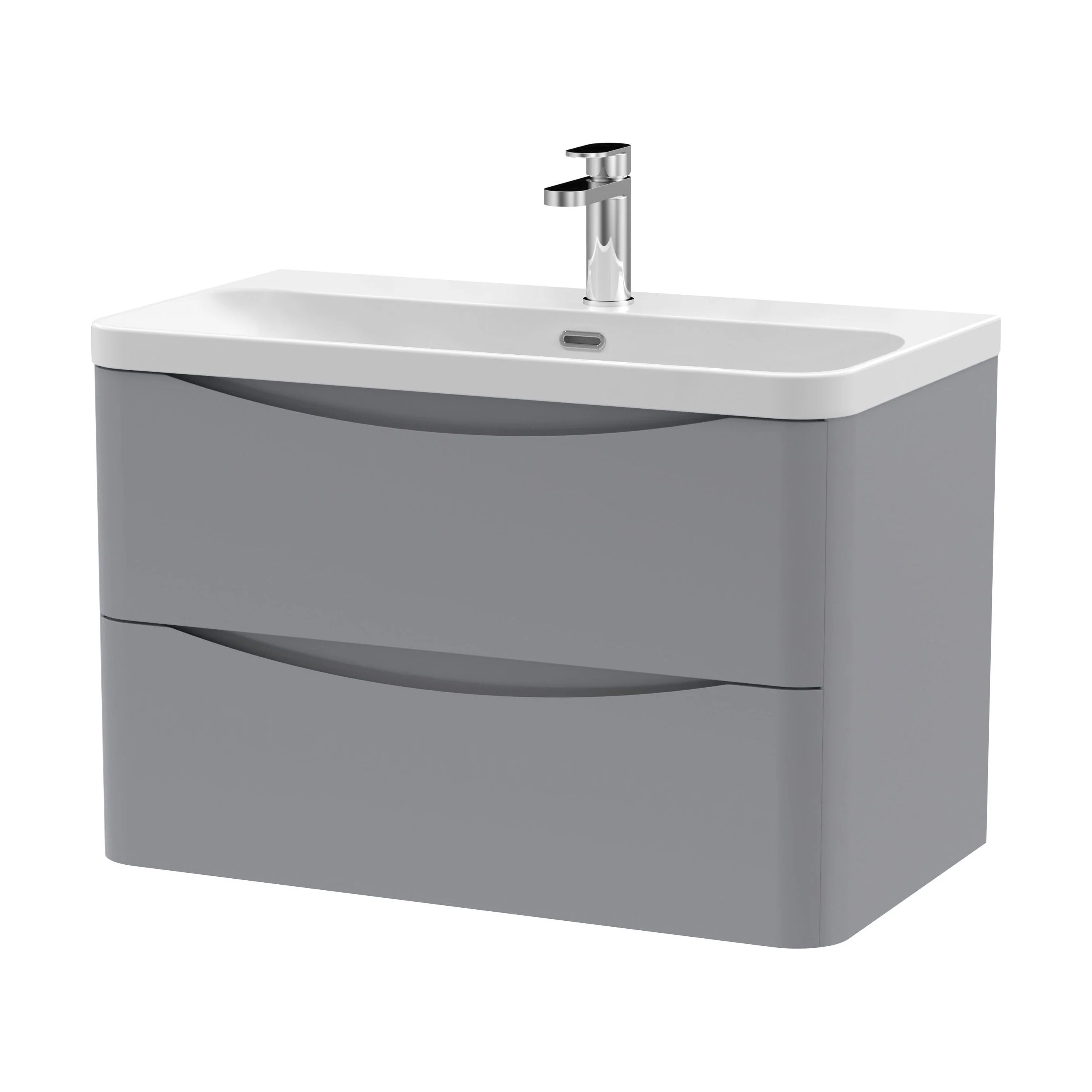Dunwood Contemporary Wall Hung 2 Drawer Vanity Basin Unit, Choice of Size and Colour - Image 33