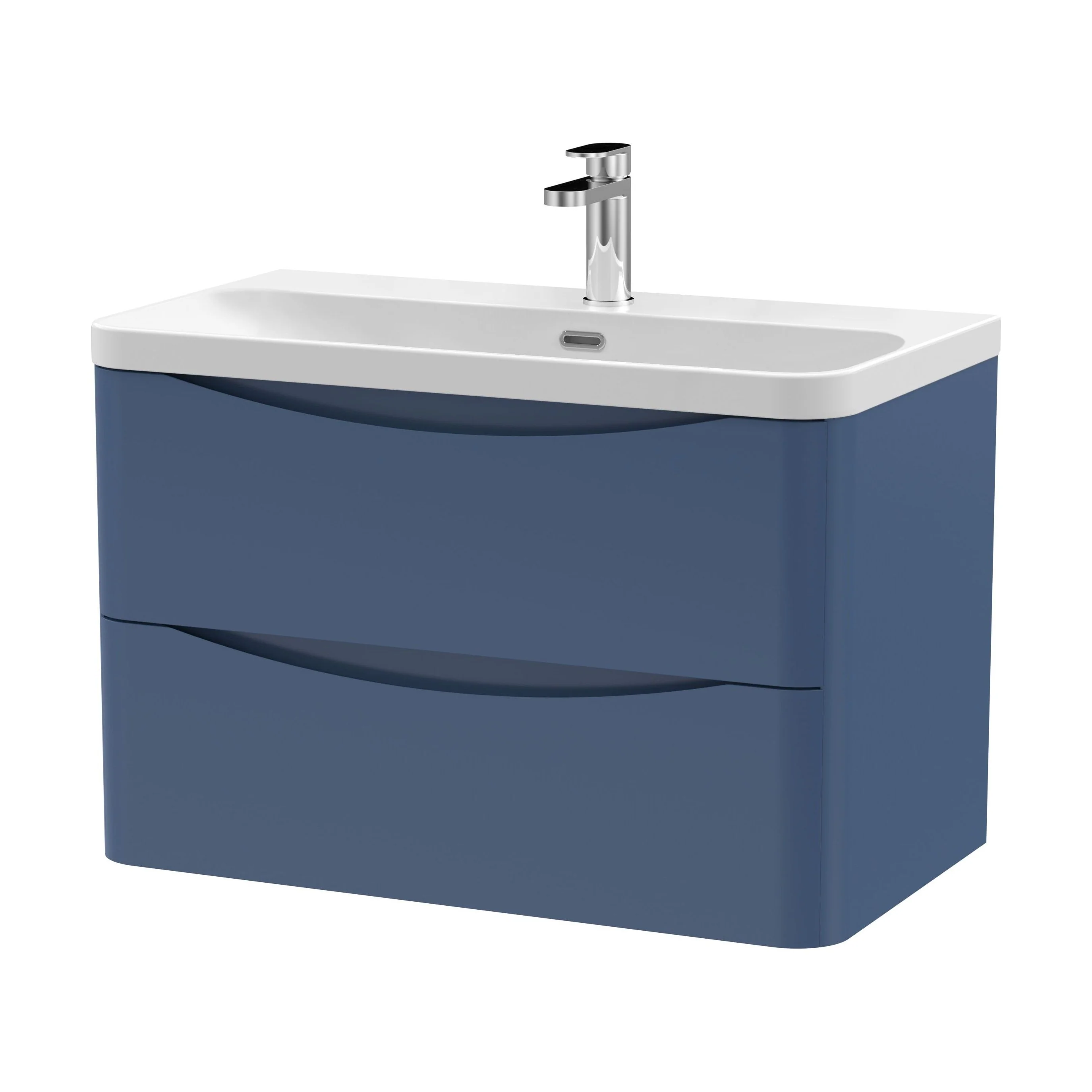 Dunwood Contemporary Wall Hung 2 Drawer Vanity Basin Unit, Choice of Size and Colour - Image 35