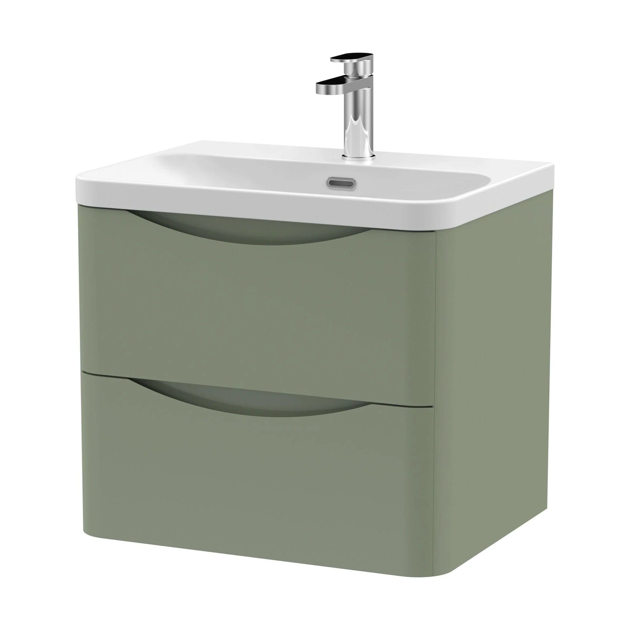 Dunwood Contemporary Wall Hung 2 Drawer Vanity Basin Unit, Choice of Size and Colour - Image 36