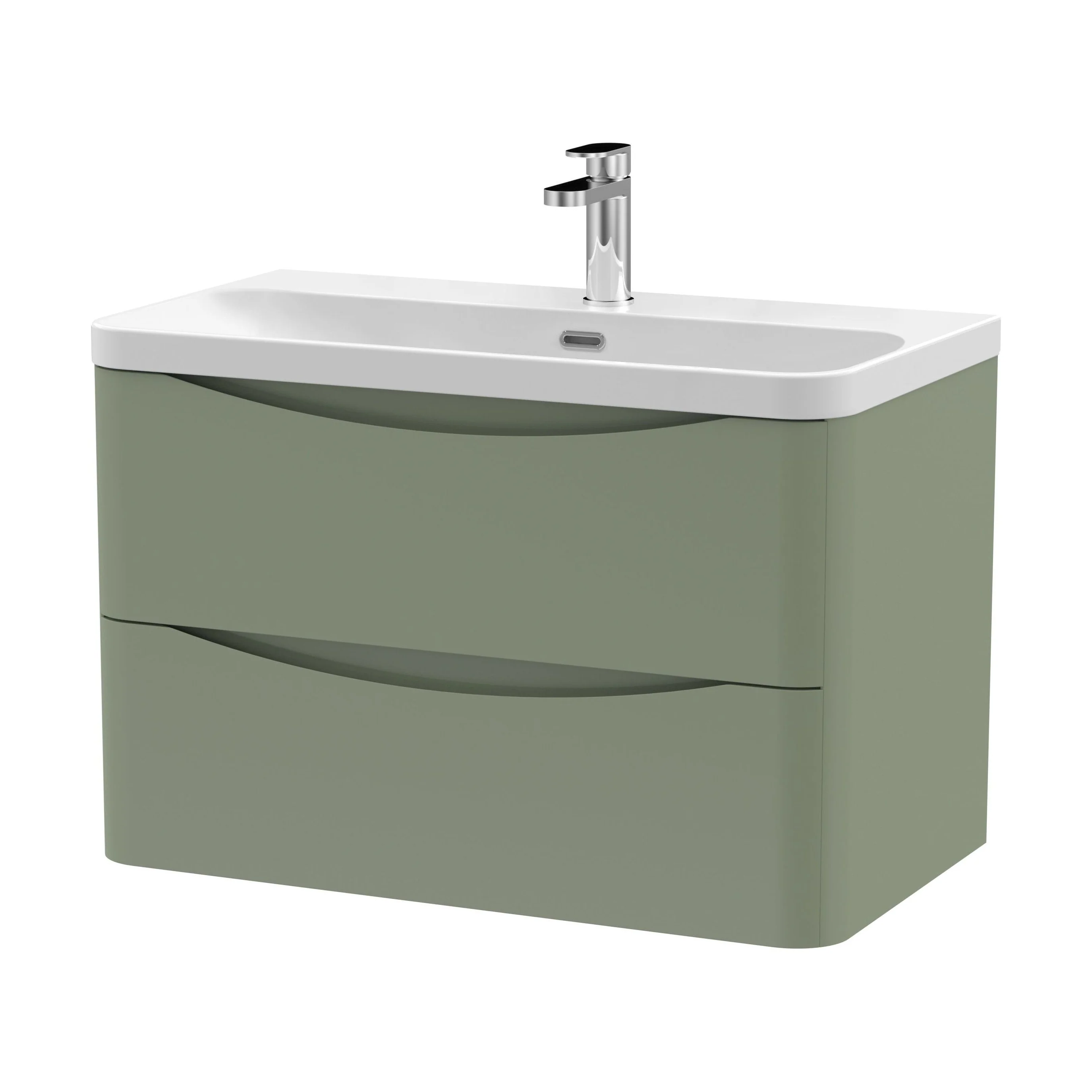 Dunwood Contemporary Wall Hung 2 Drawer Vanity Basin Unit, Choice of Size and Colour - Image 37